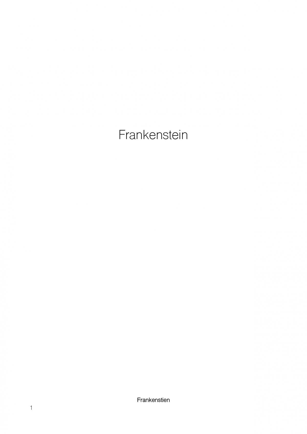 Frankenstien English 3/4 Notes  - Page 1