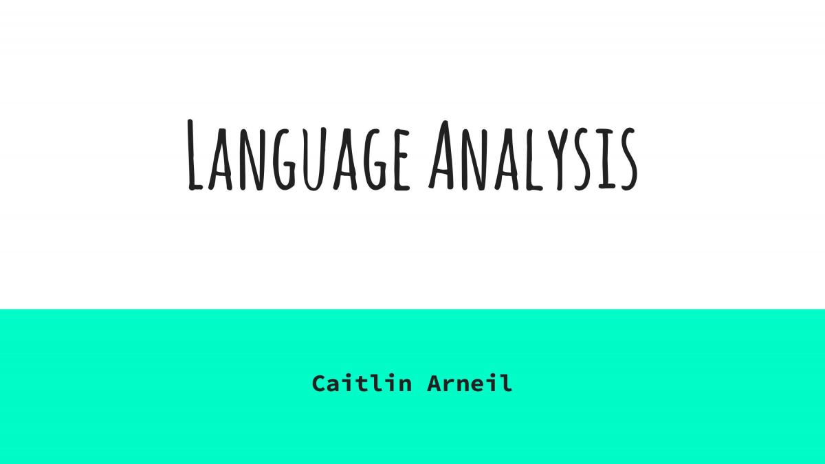 Language Analysis Summary | English - Year 12 VCE | Thinkswap