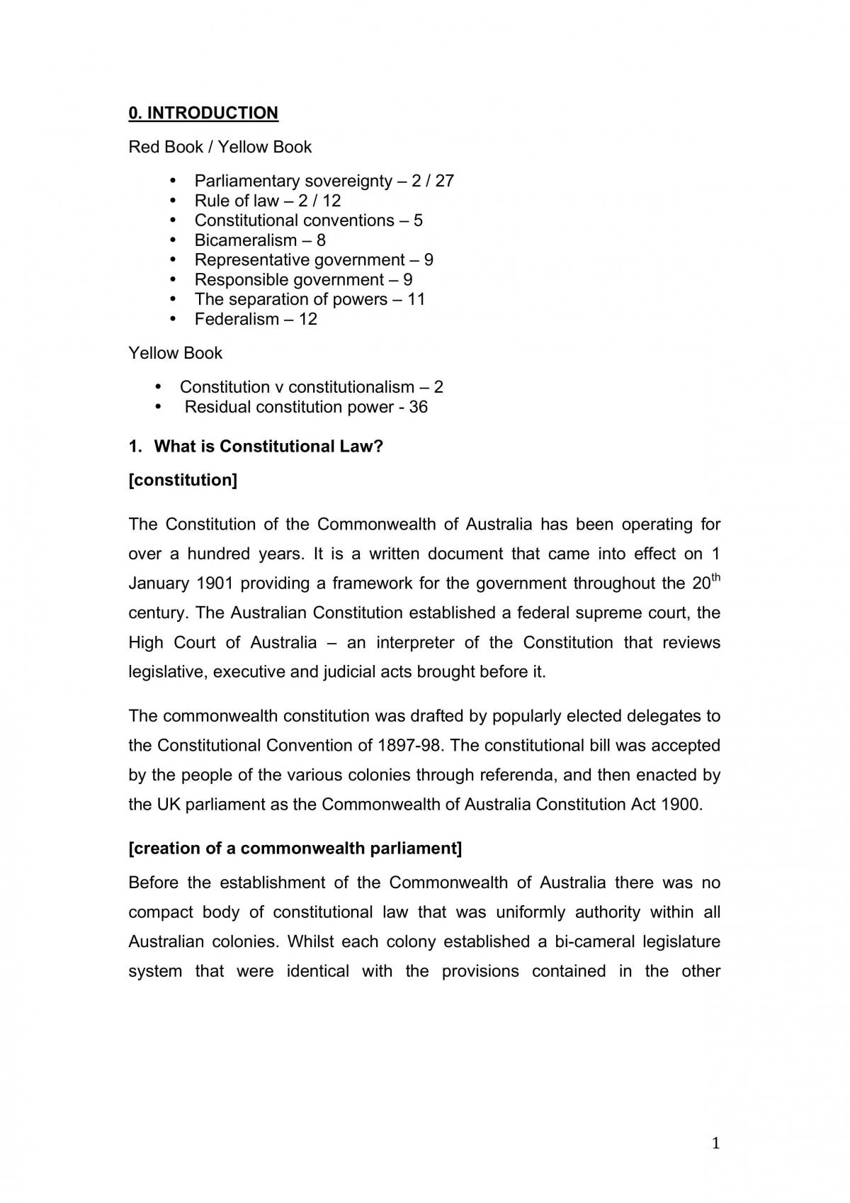 Constitutional A Exam Notes - Page 1