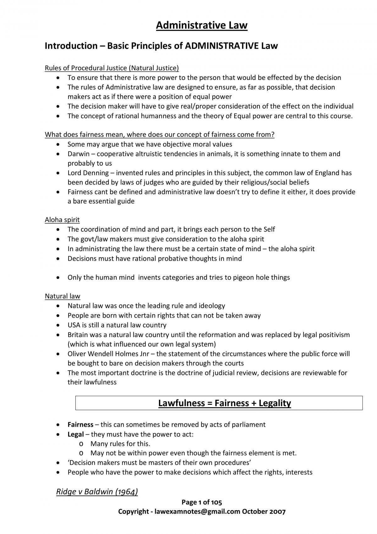 Administrative law - Page 1