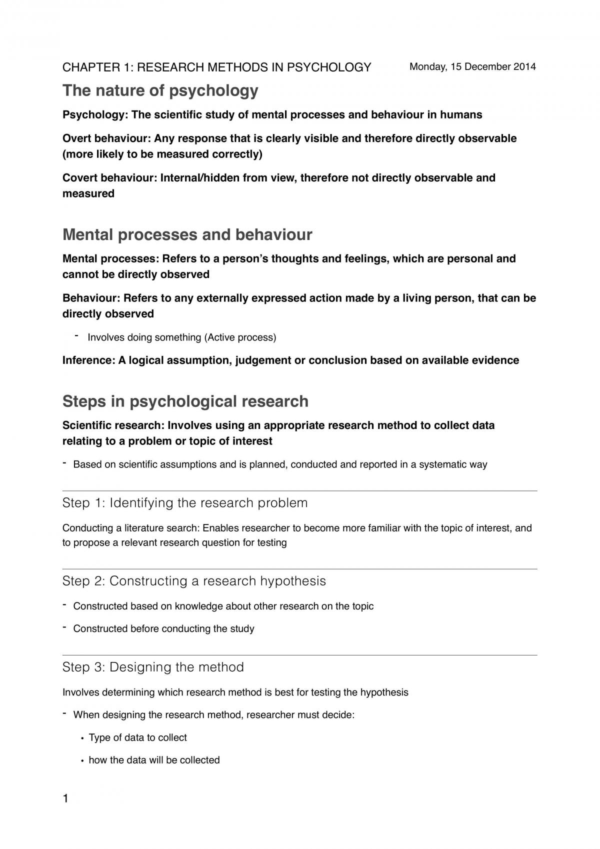 research methods in psychology chapter 3 quizlet