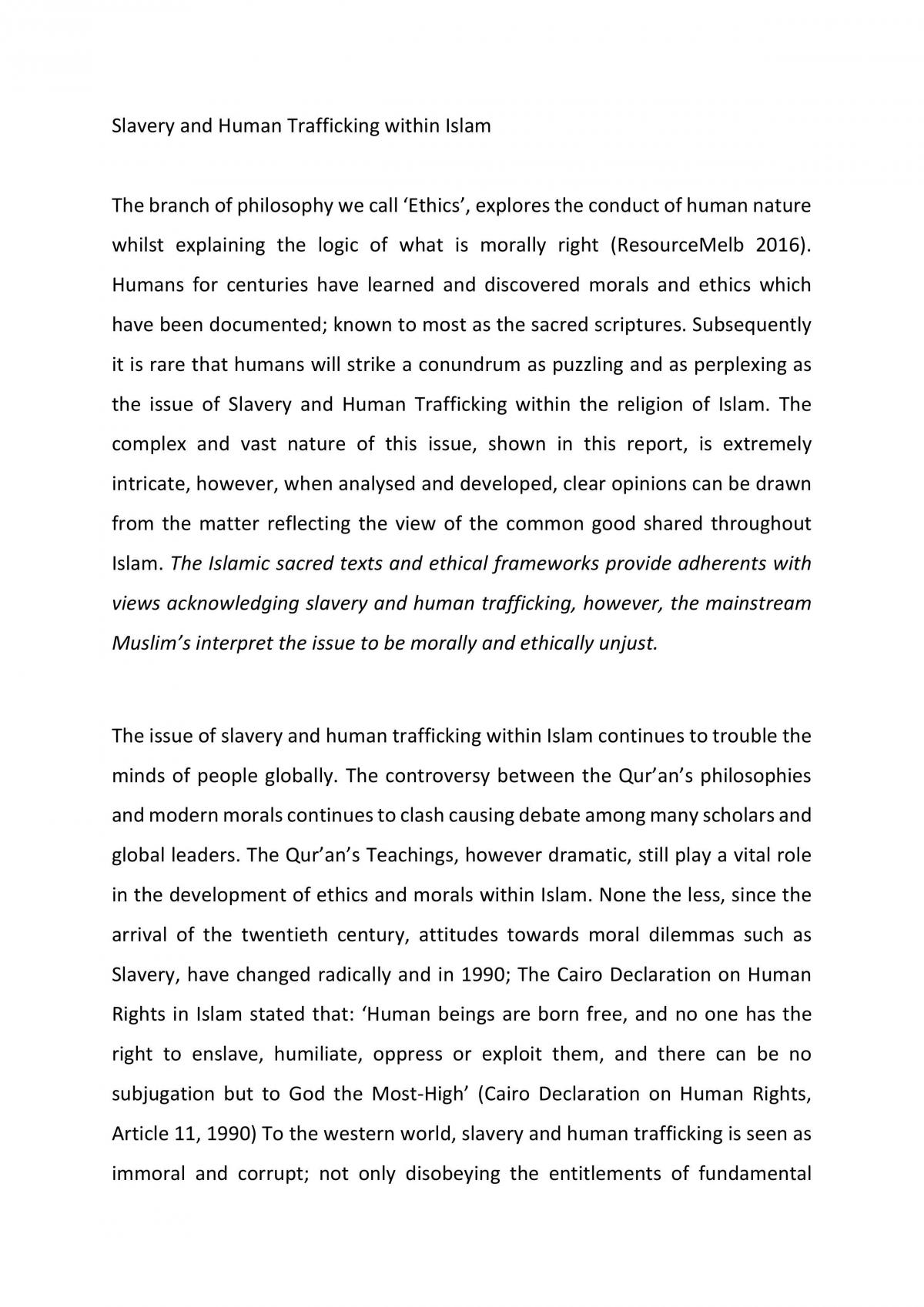 Slavery within Islam - Page 1