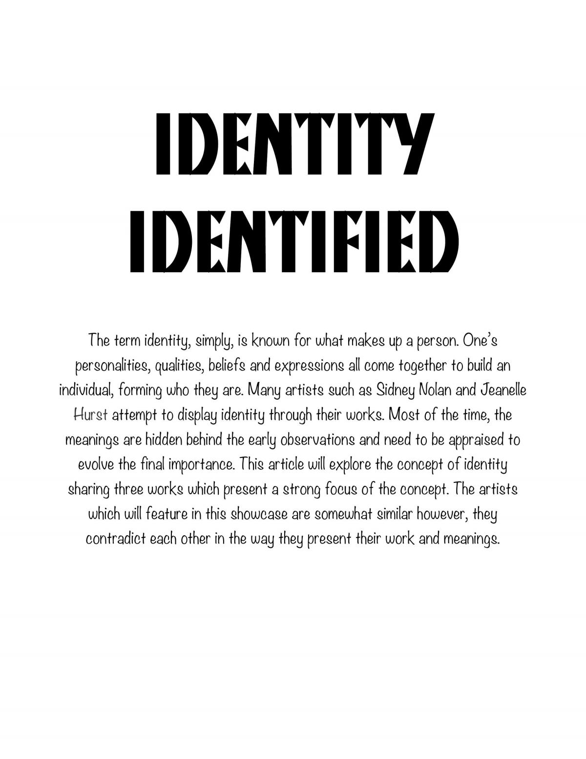 Portraying Identity as Artists - Page 1