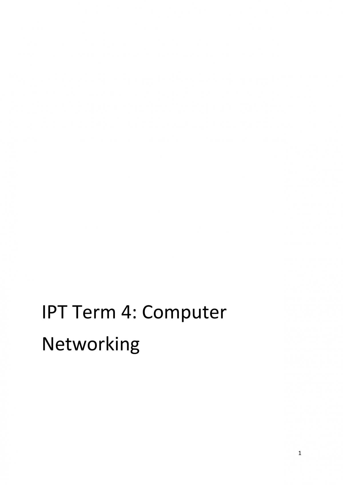 School Network Solution Assignment - Page 1
