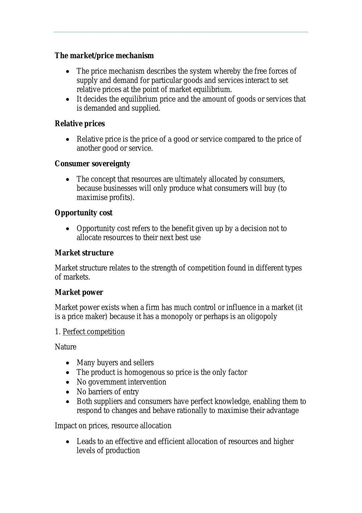 Economics: Unit 3 Complete Notes  - Page 1