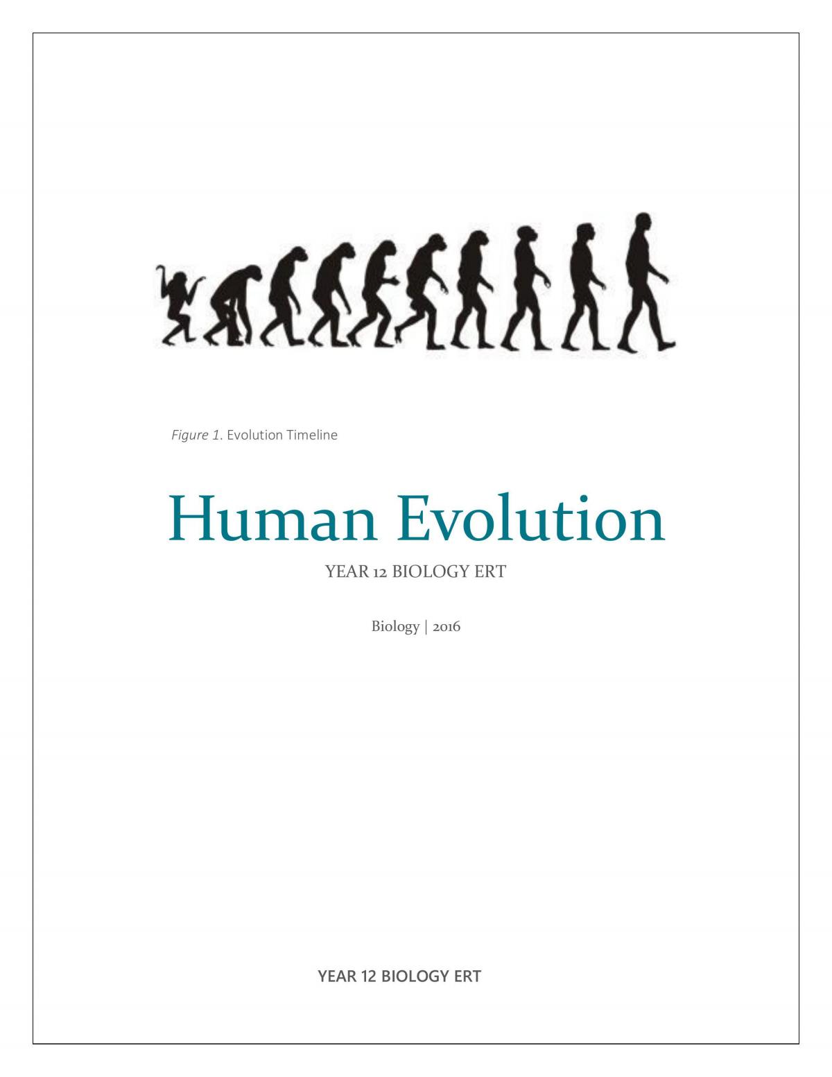 research paper about evolution of humans