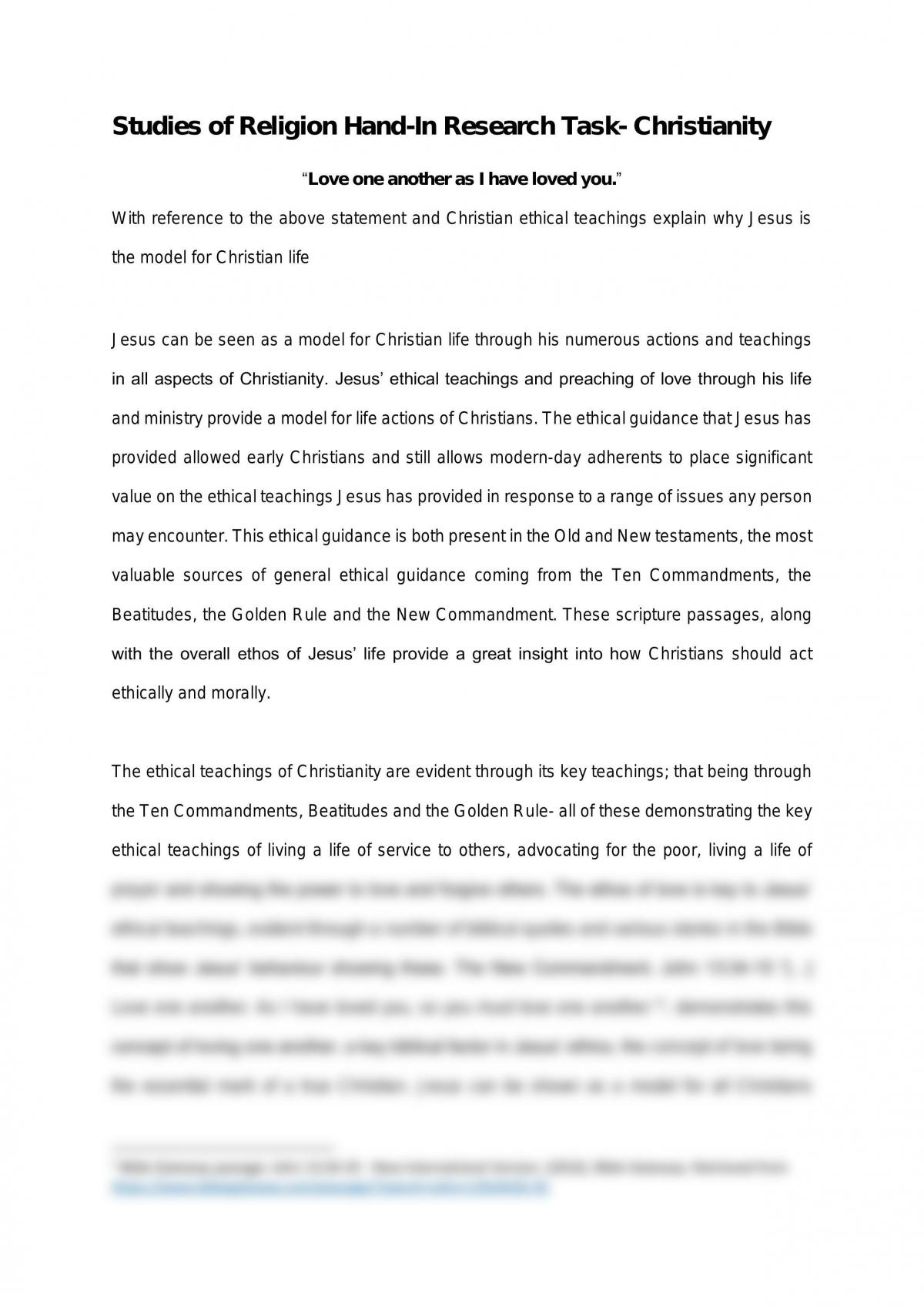 Реферат: Christianity Essay Research Paper Essay on the