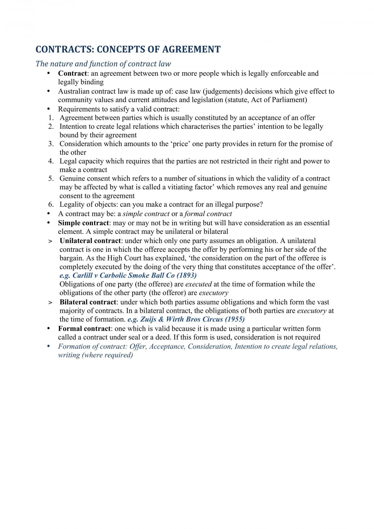 CLAW1001 Notes Part 1 - Page 1