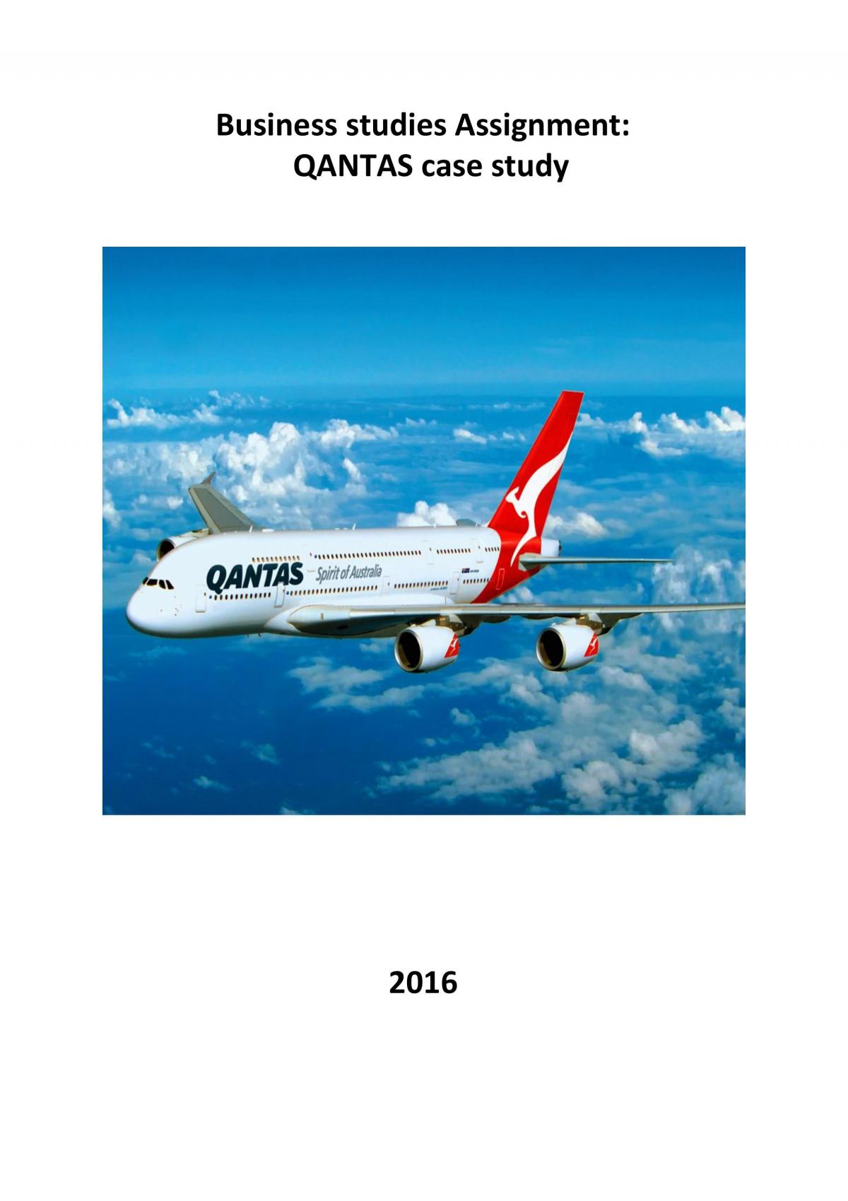 qantas case study business studies marketing