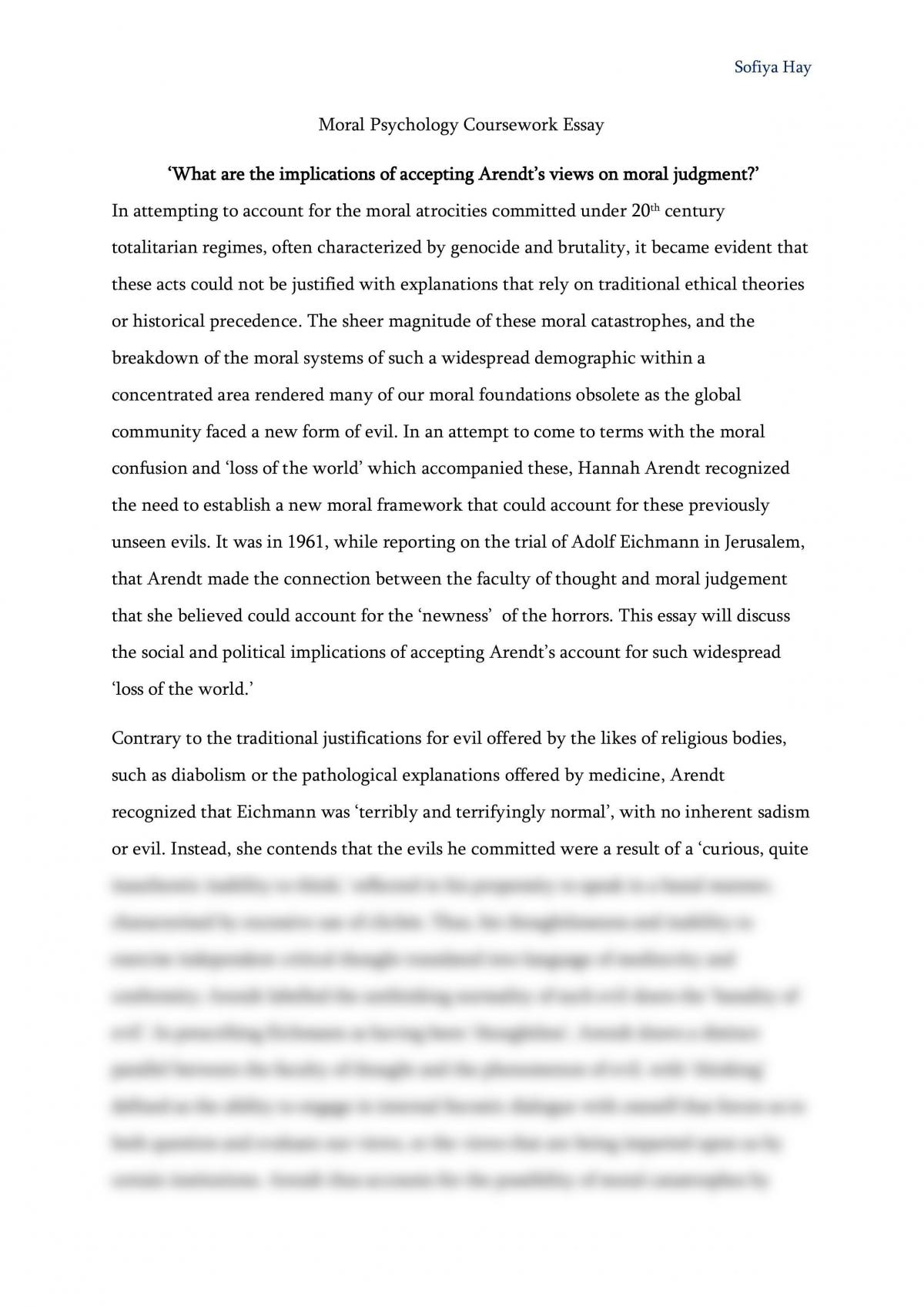 ethical implications essay
