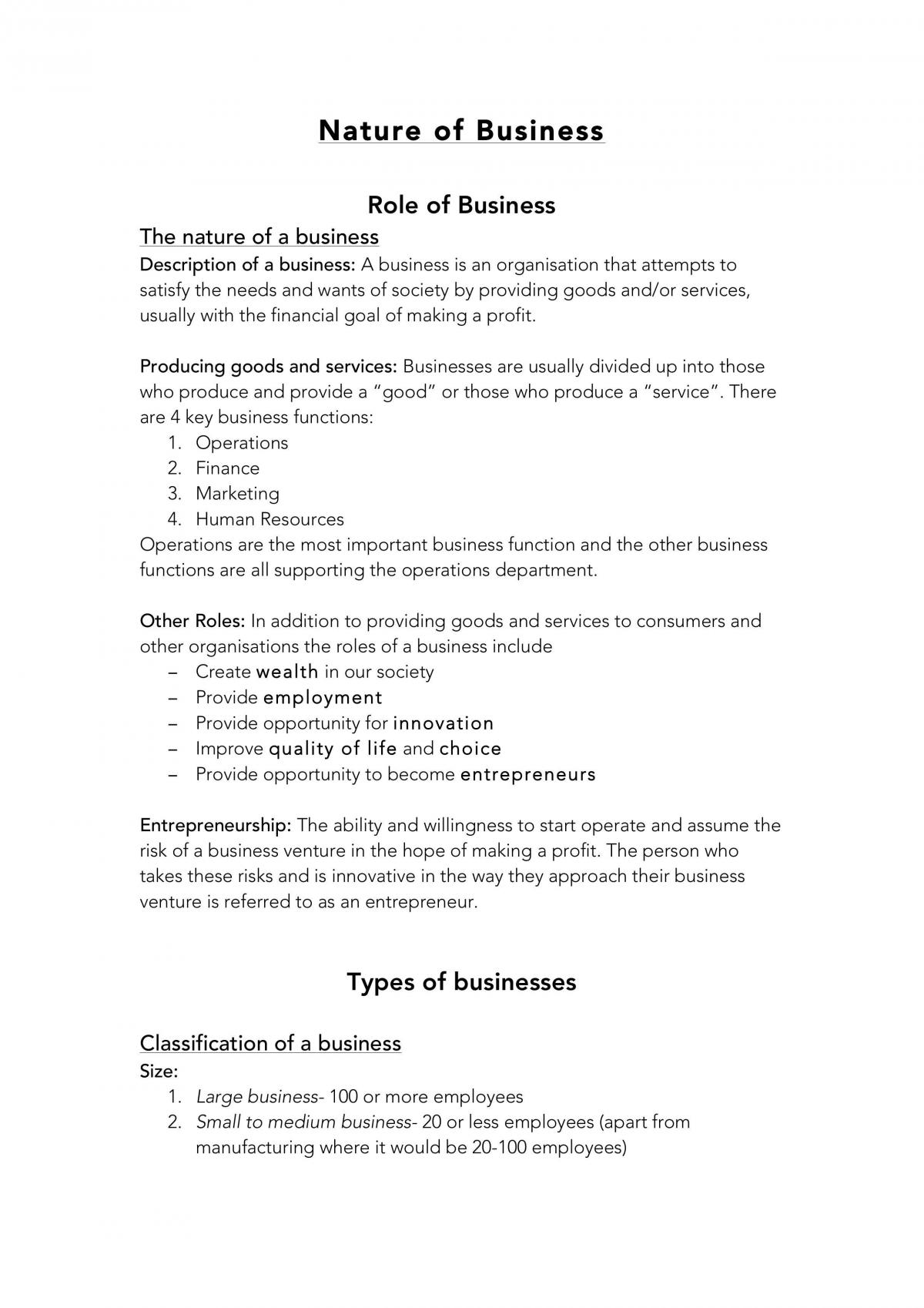 Prelim Business Studies  - Page 1