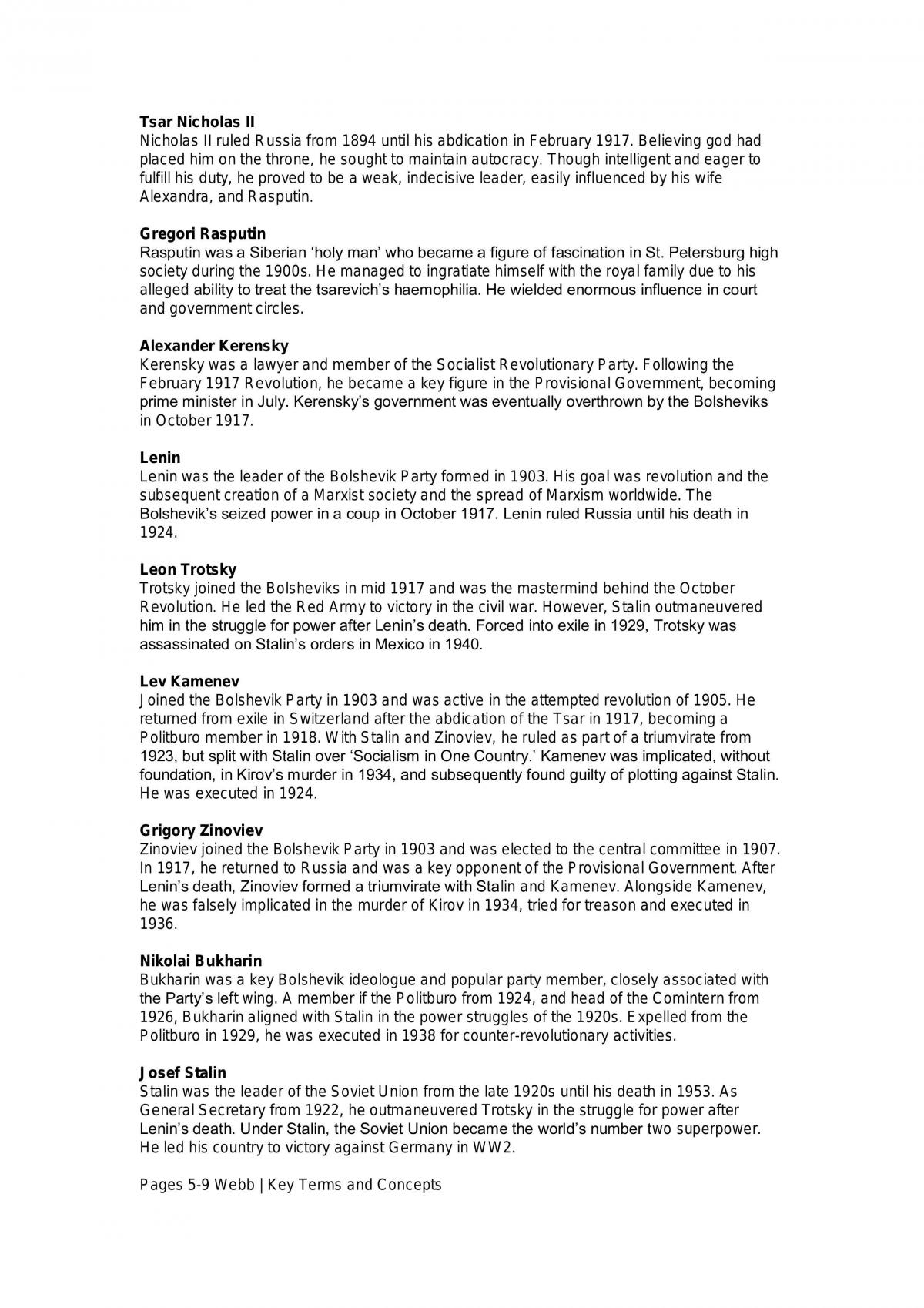 Russian Revolution Notes - Page 1