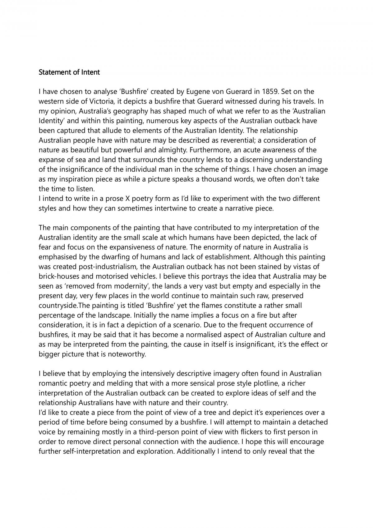 Bushfire Creative Task - Page 1