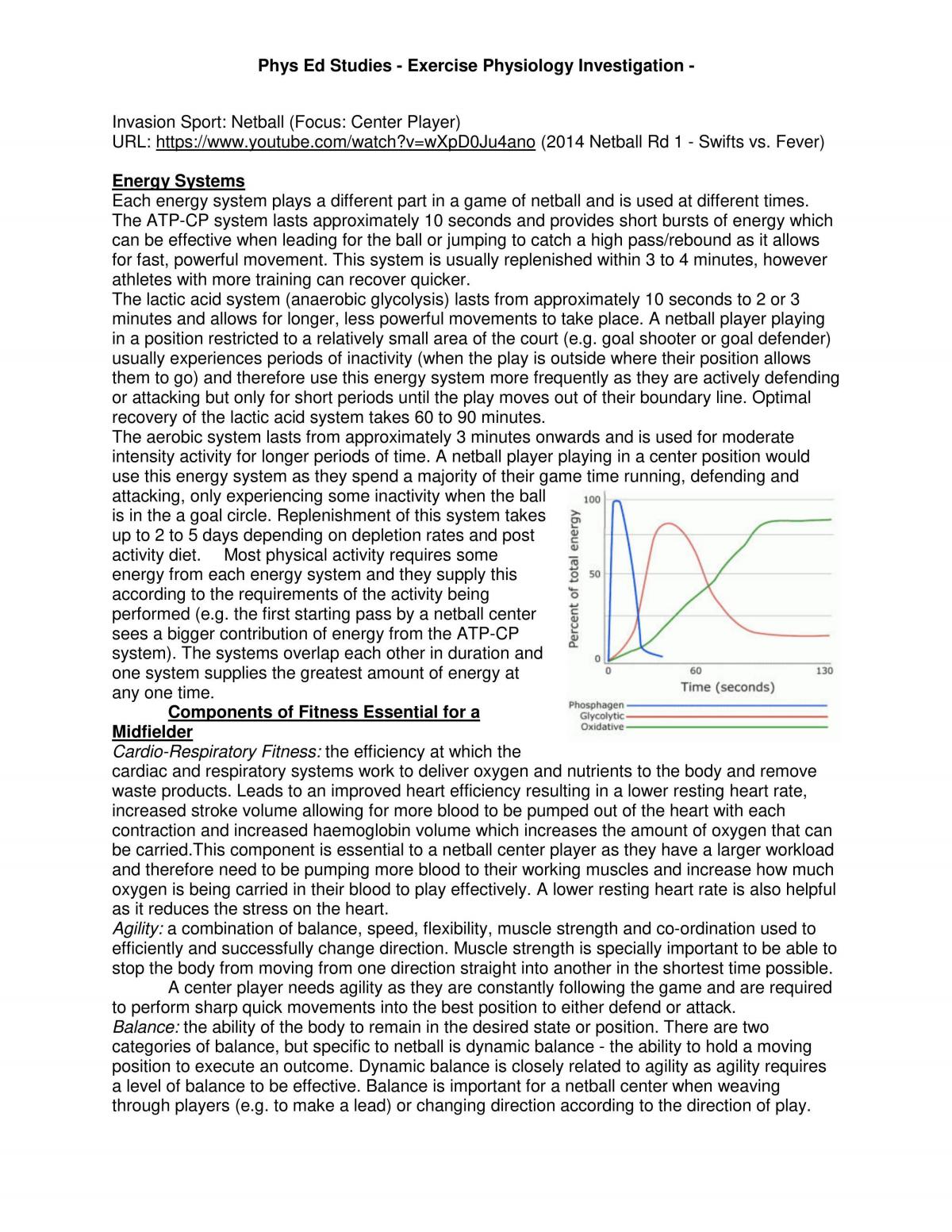 Exercise Physiology in Netball - Page 1