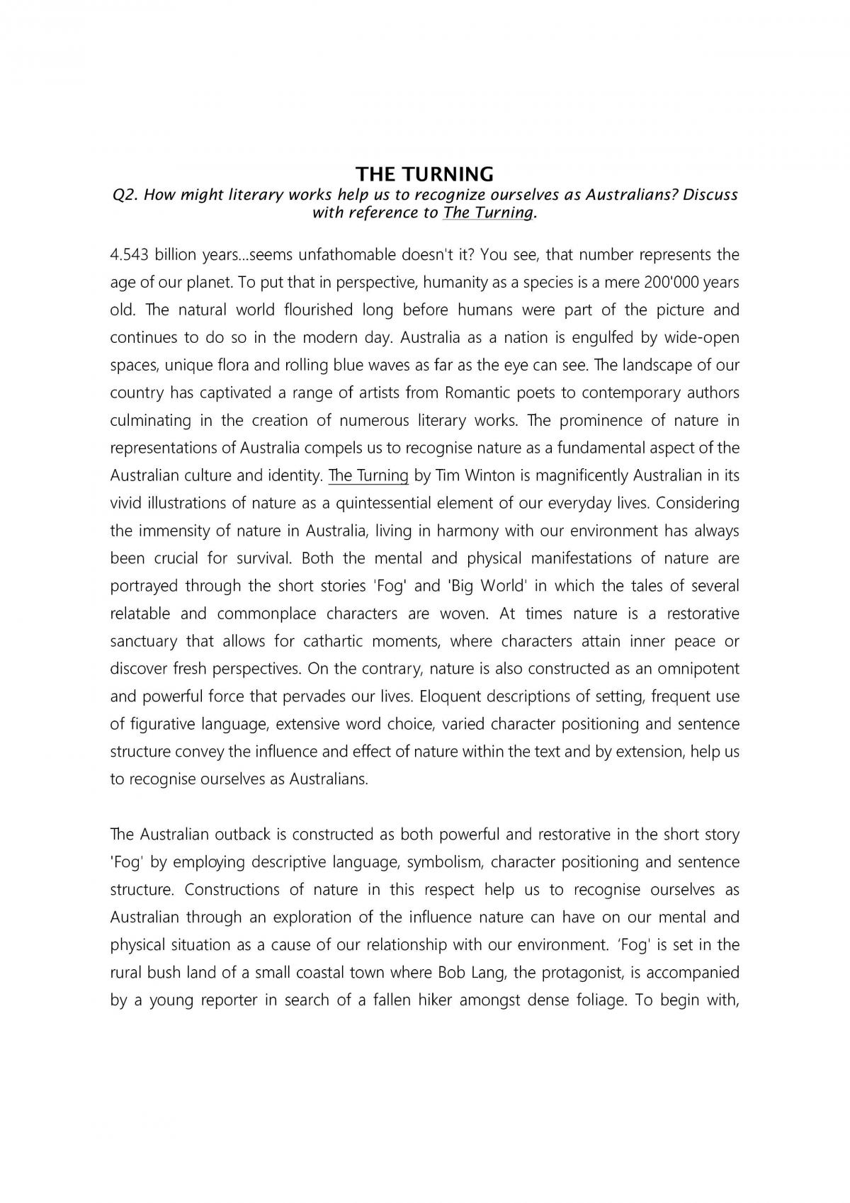 The Turning Essay - Page 1