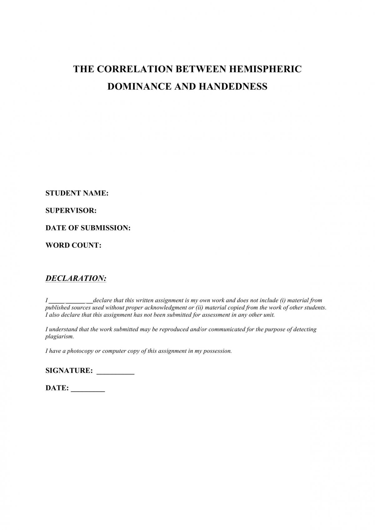 Handedness Lab Report - Page 1
