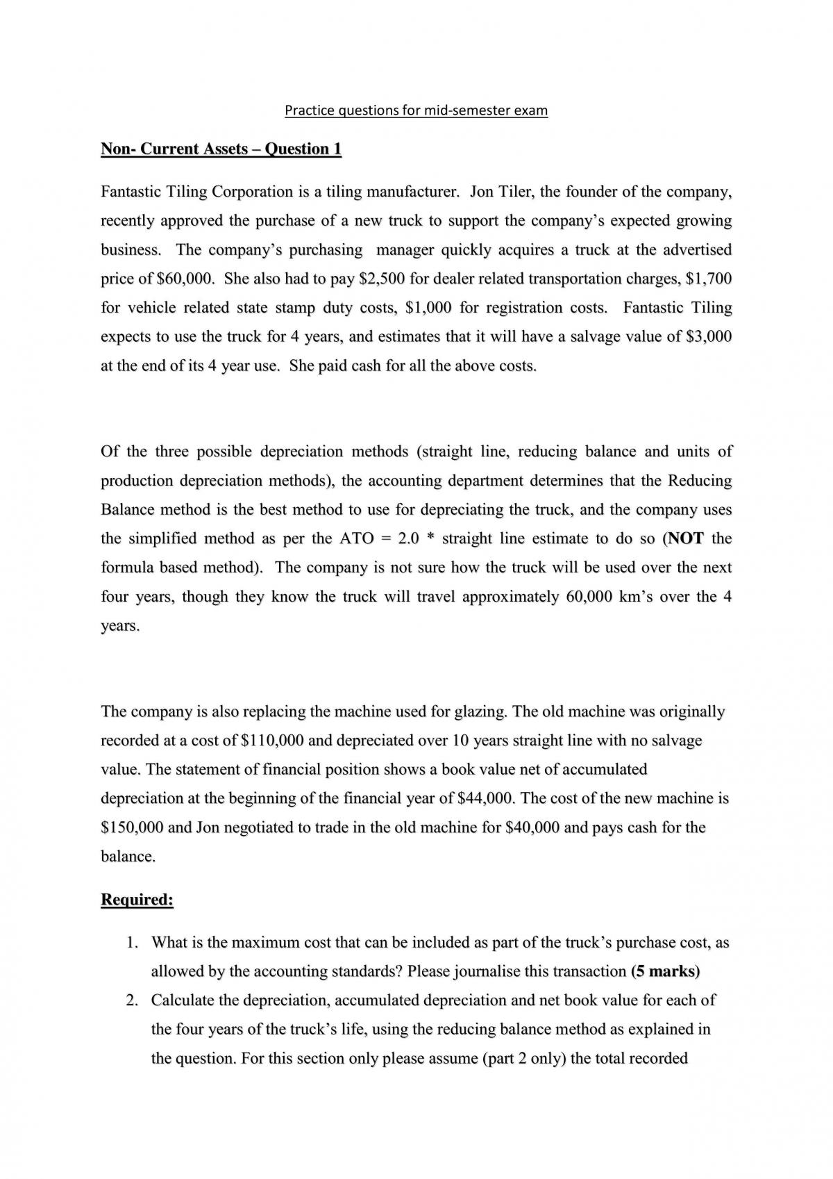 mid-sem exam paper - Page 1