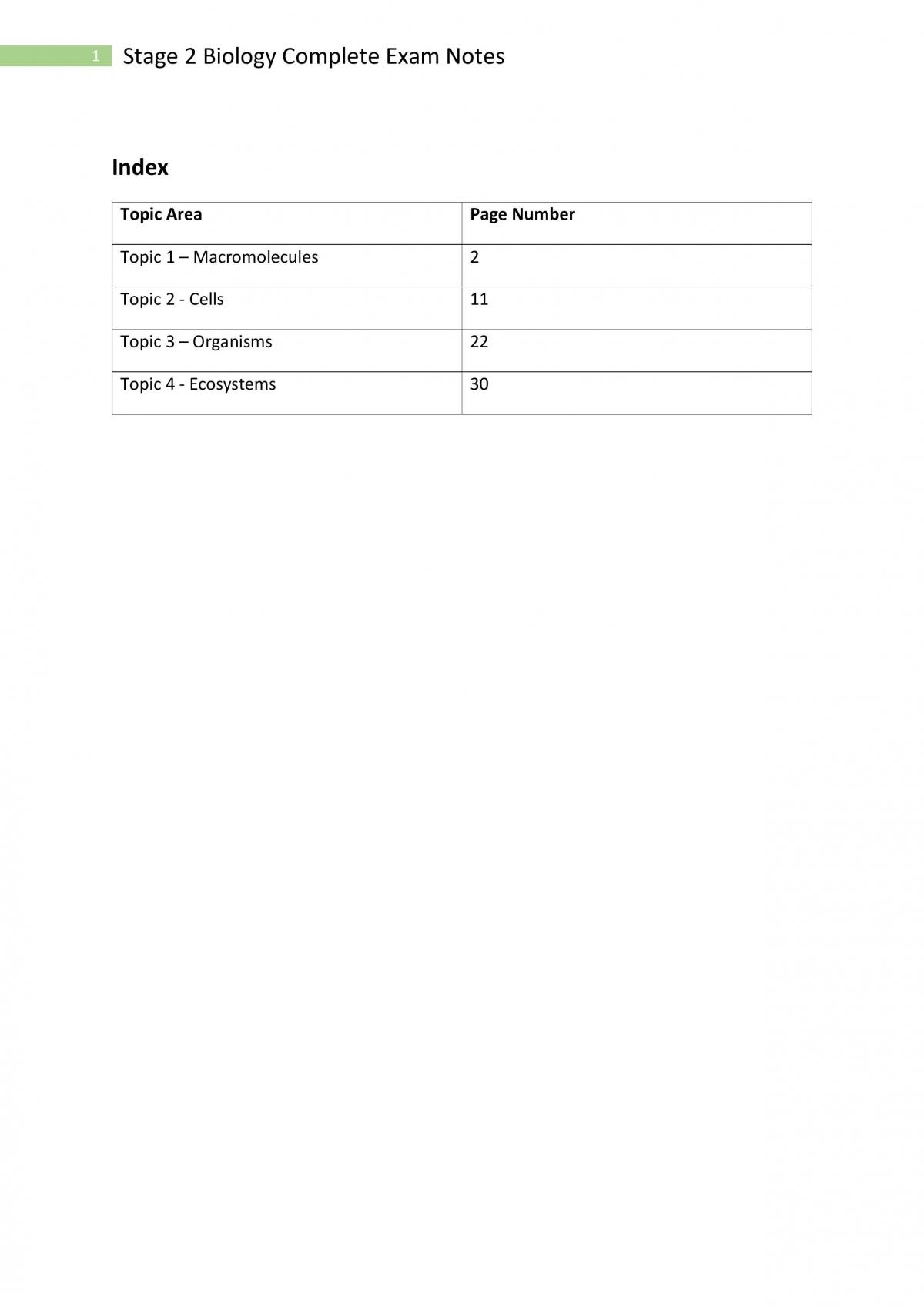 Stage 2 Biology Complete Study Notes - Page 1