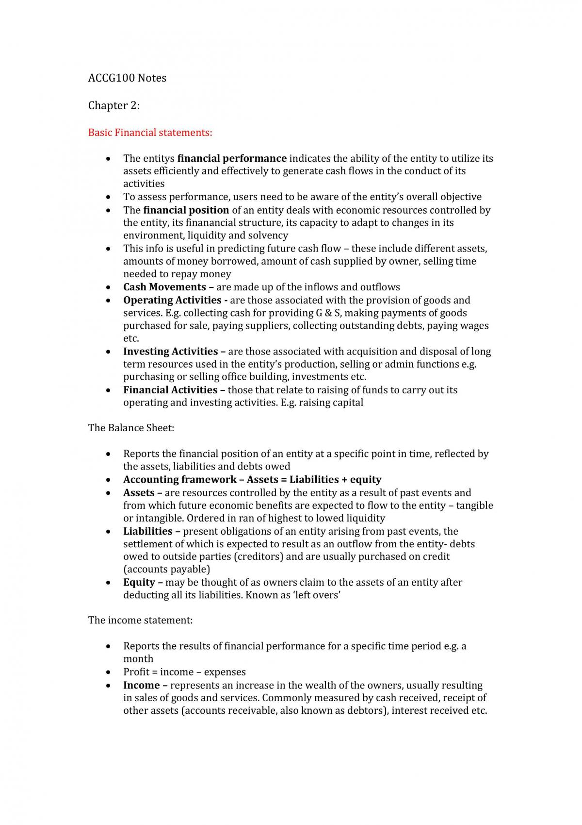 ACCG100 Notes - Page 1