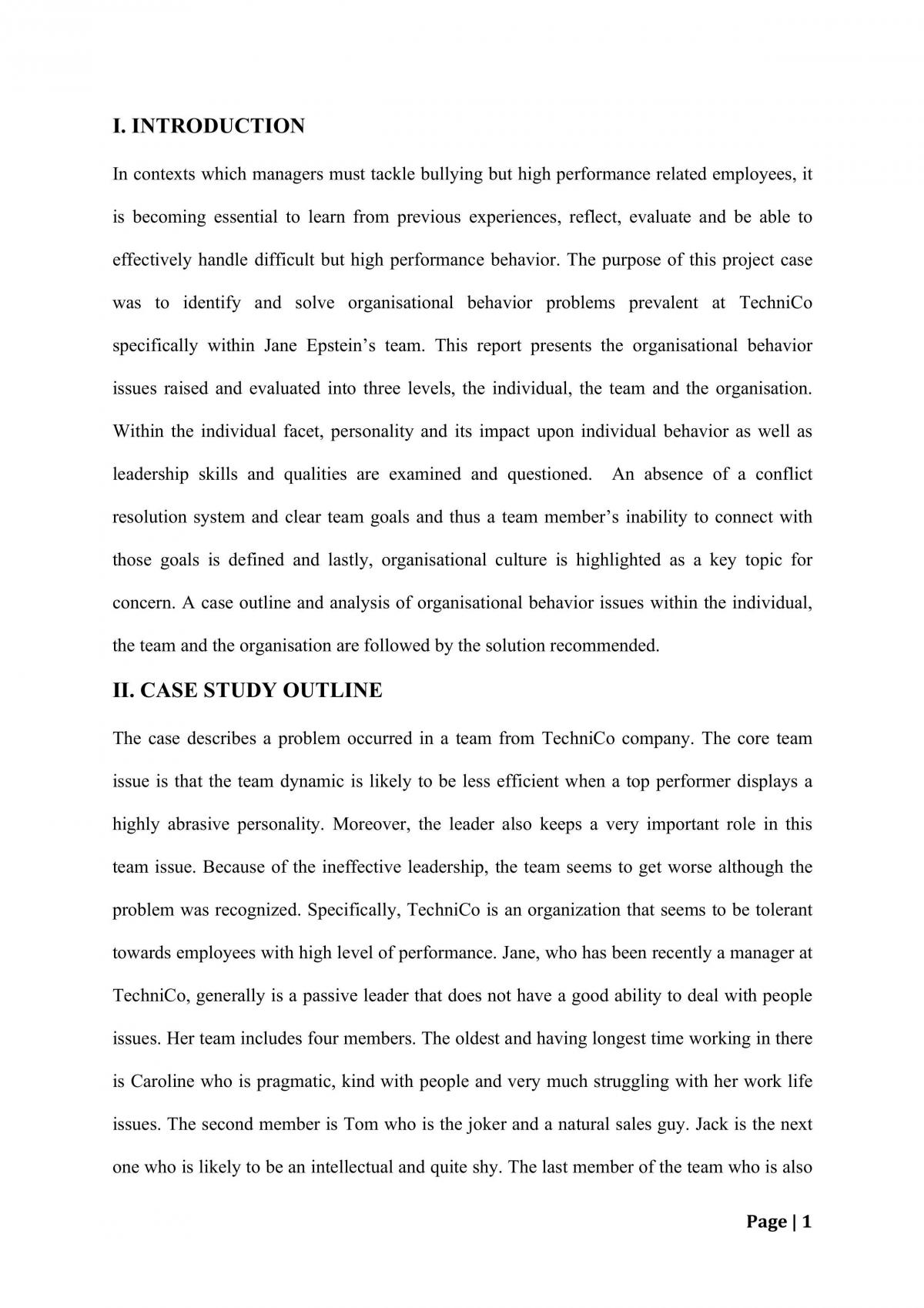 MGMT1002 Team Assignment  - Page 1