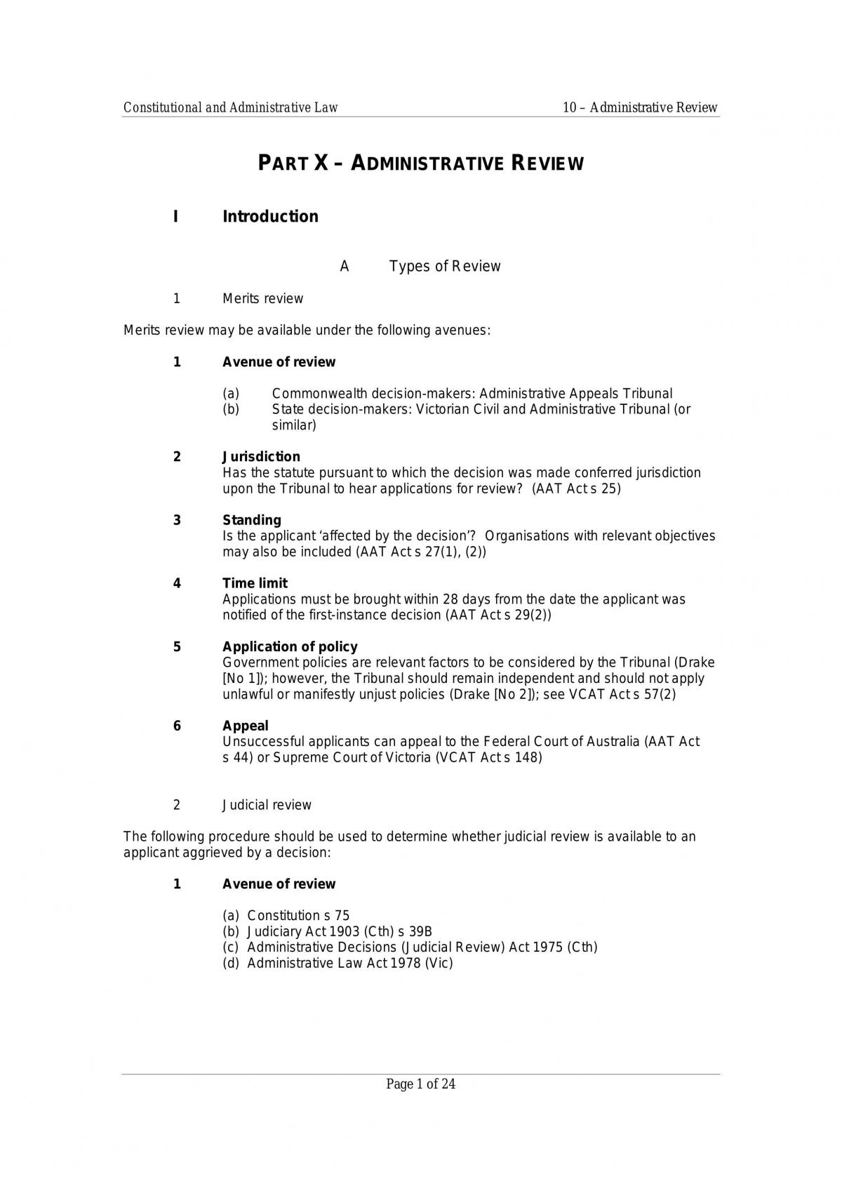 Administrative law  - Page 1