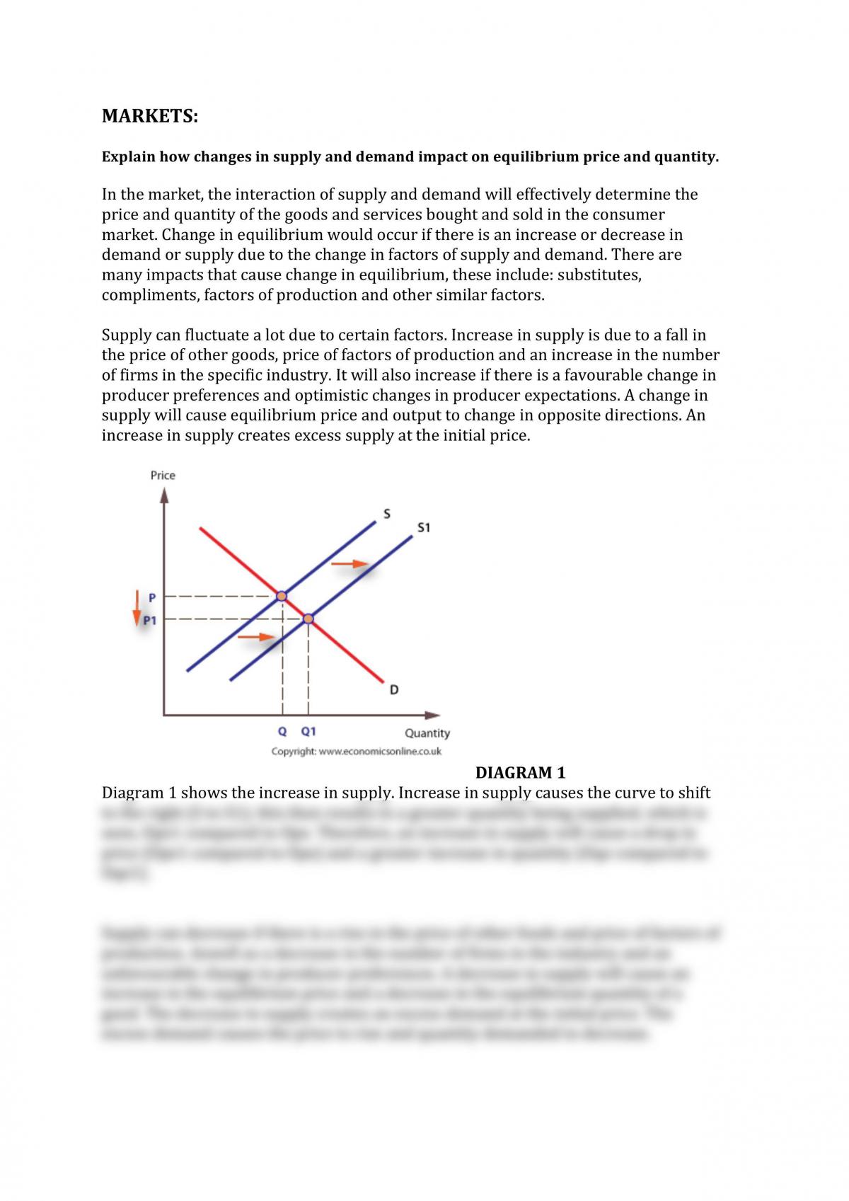 dynamics of markets grade 10 essay