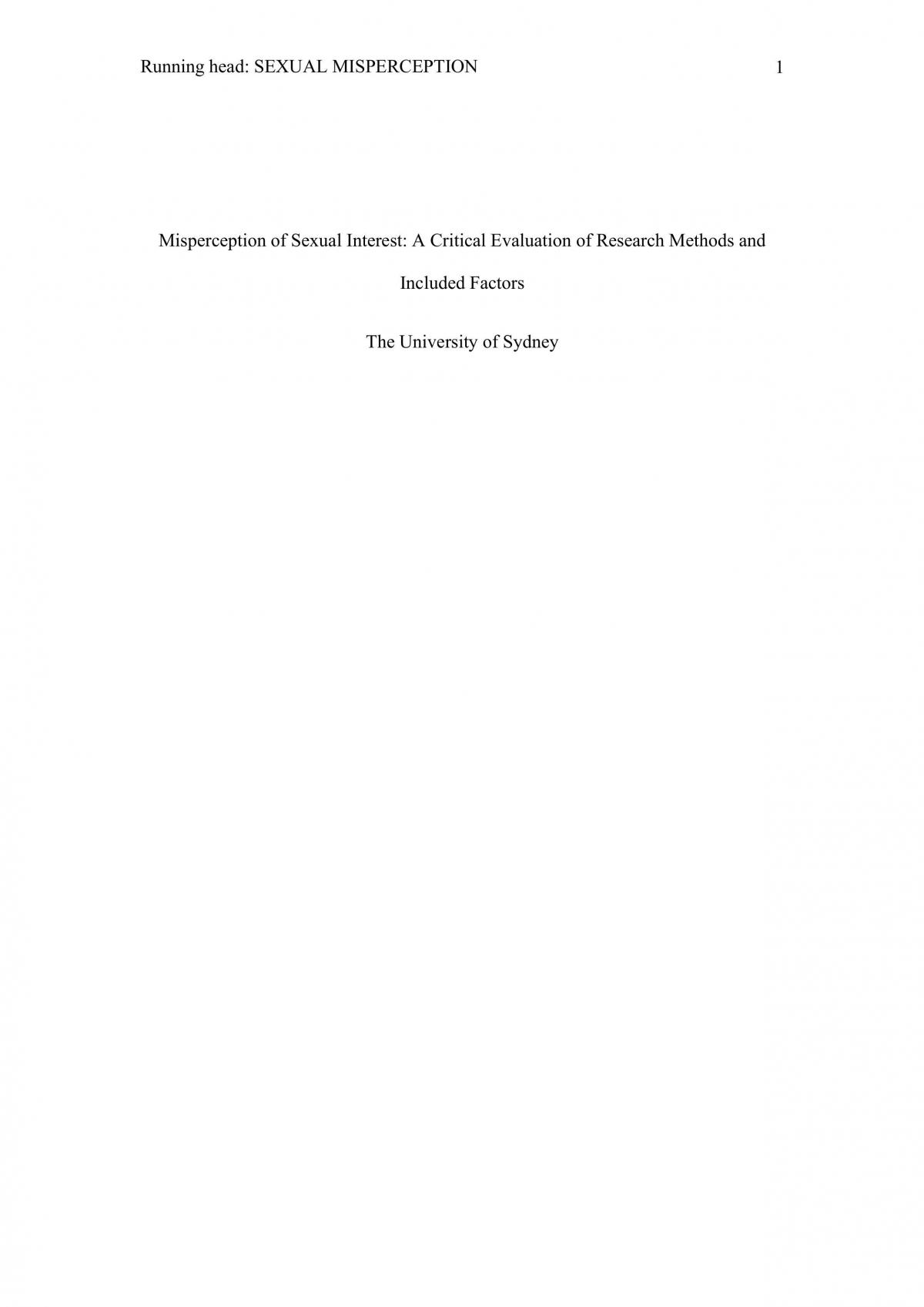 Psyc1001 Essay - Page 1