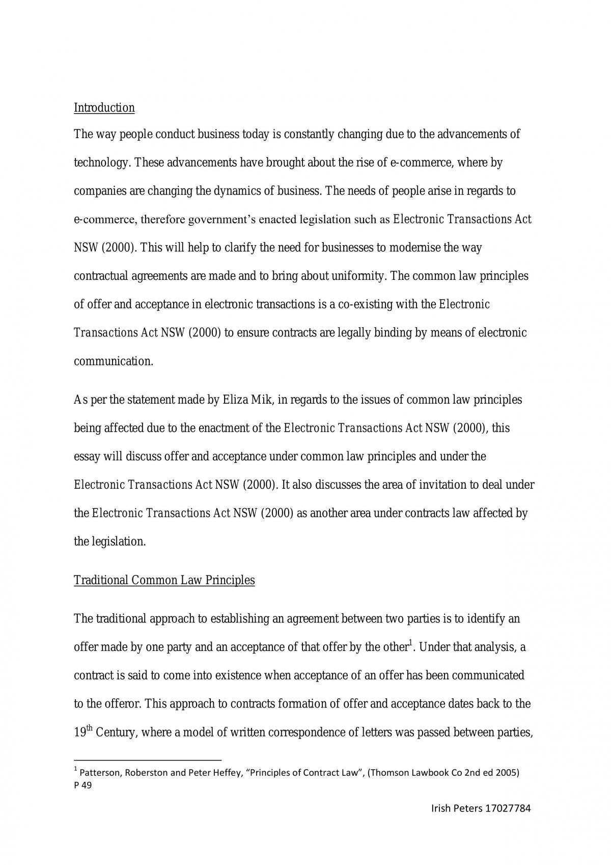 Contracts Law Assignment - Page 1
