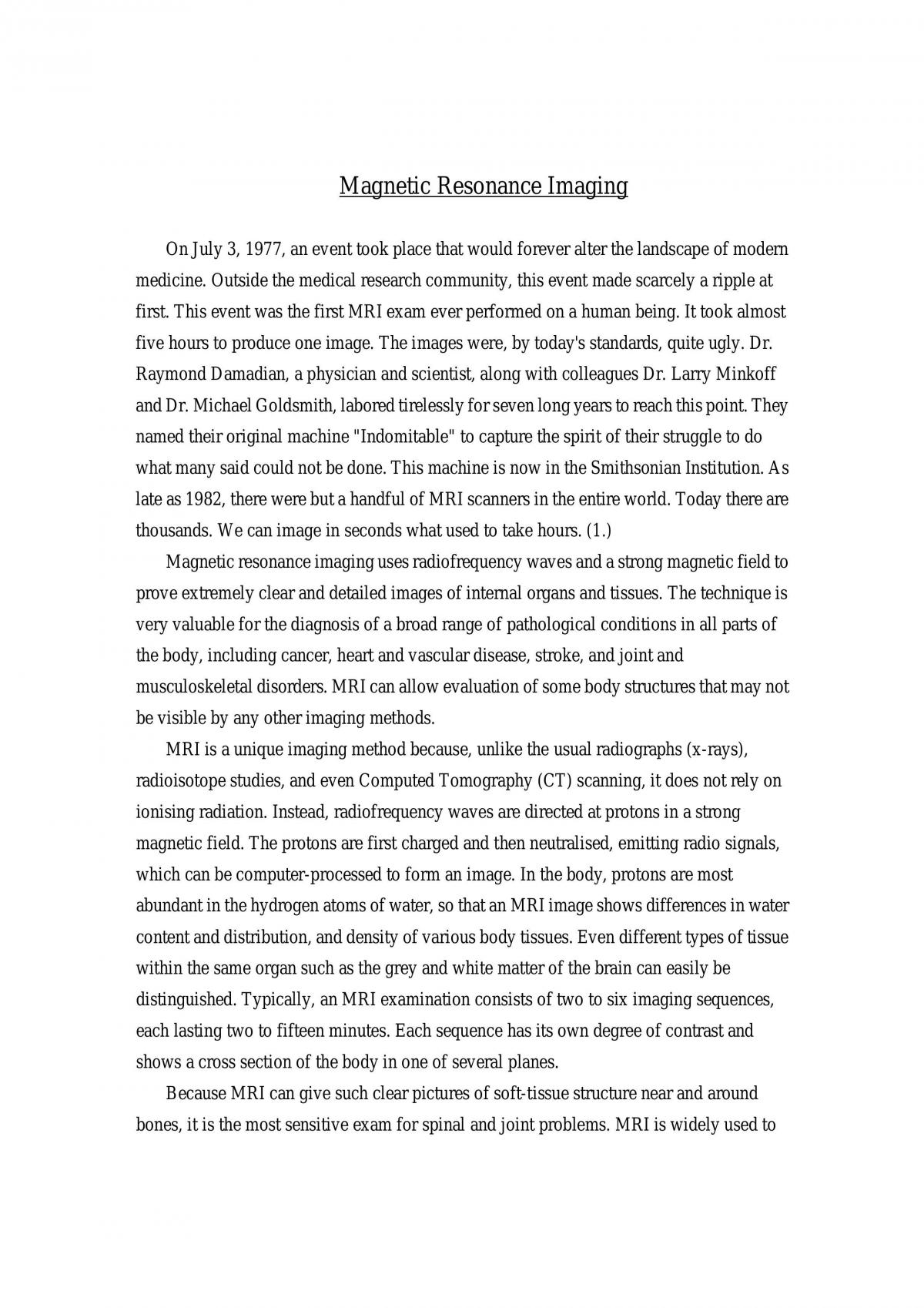 Major Assignment Mri - Page 1