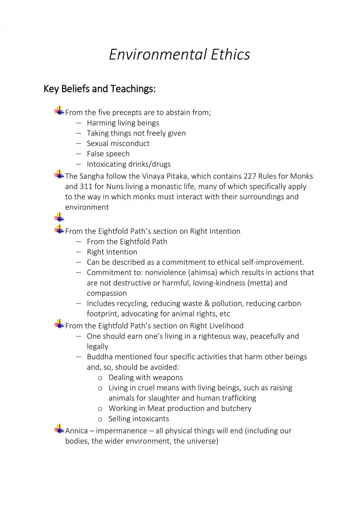 Full Buddhism Notes - Page 1