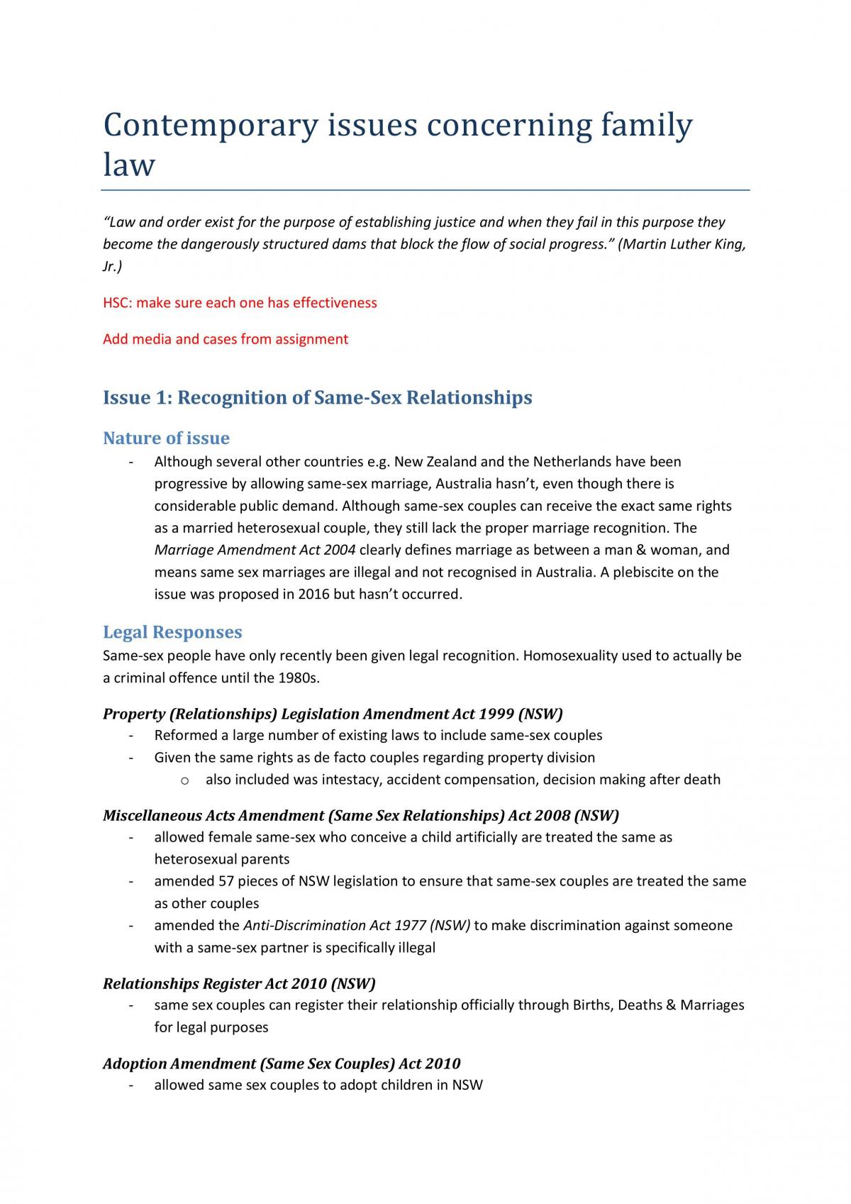 Family Law - Contemporary Issues - Page 1