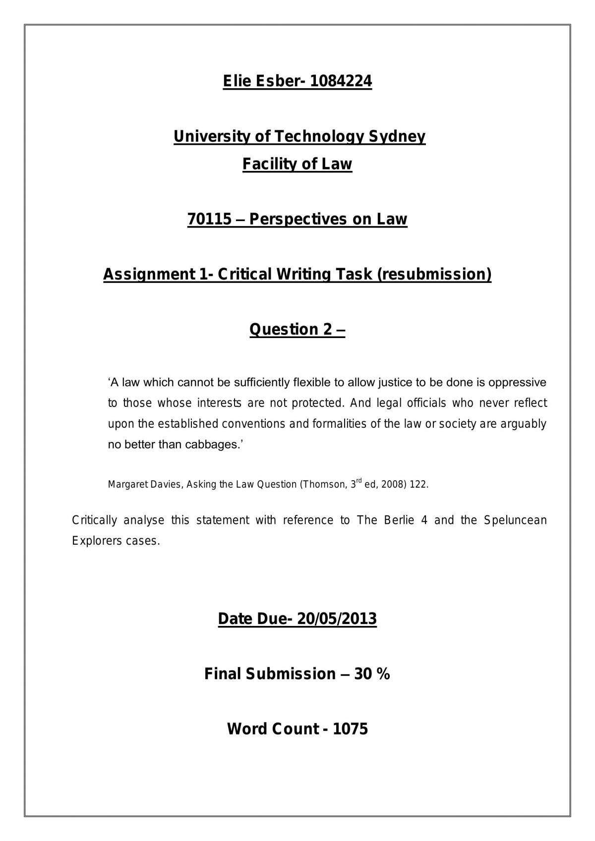 Assignment 1 - Page 1