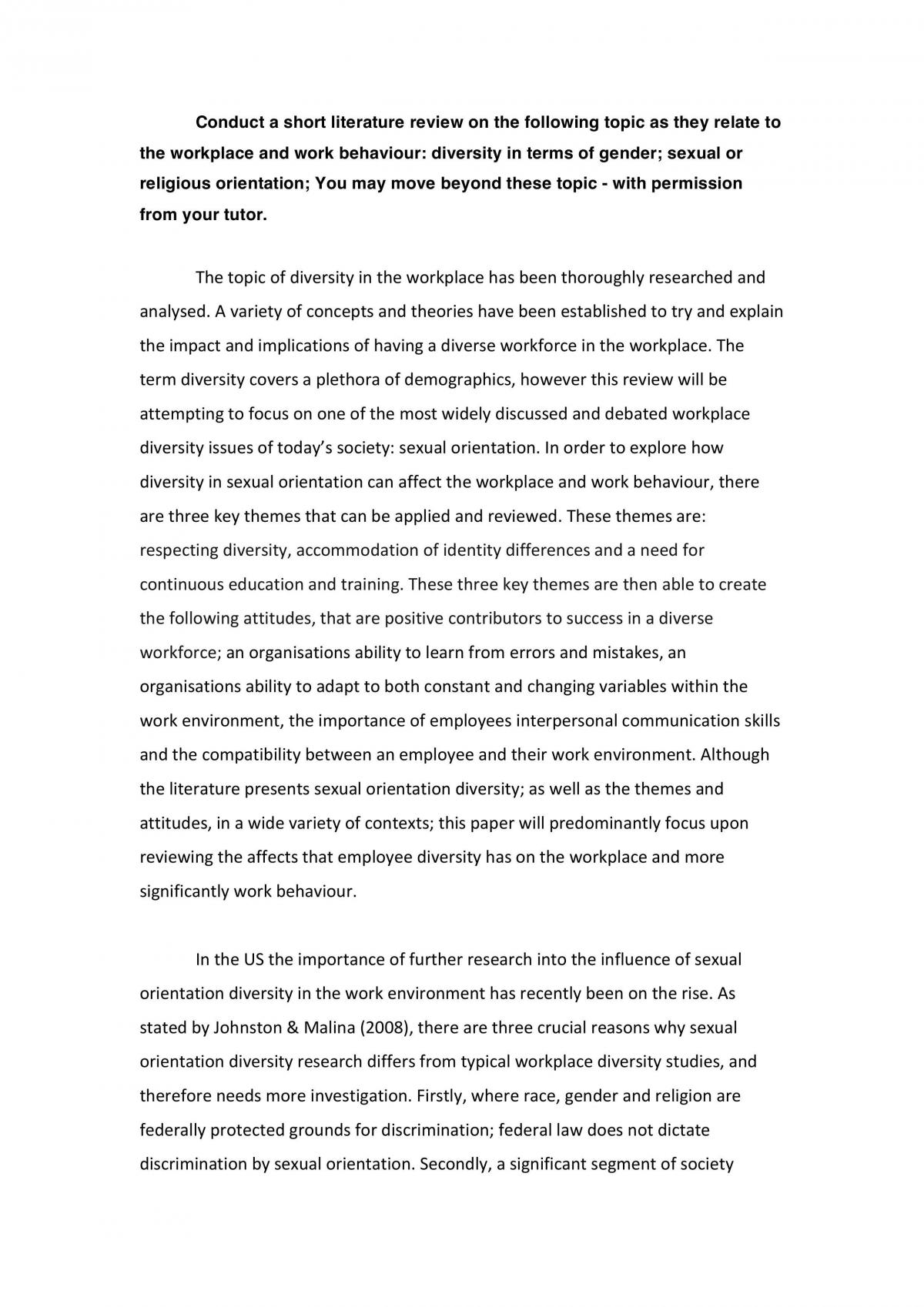 Assignment One - Page 1
