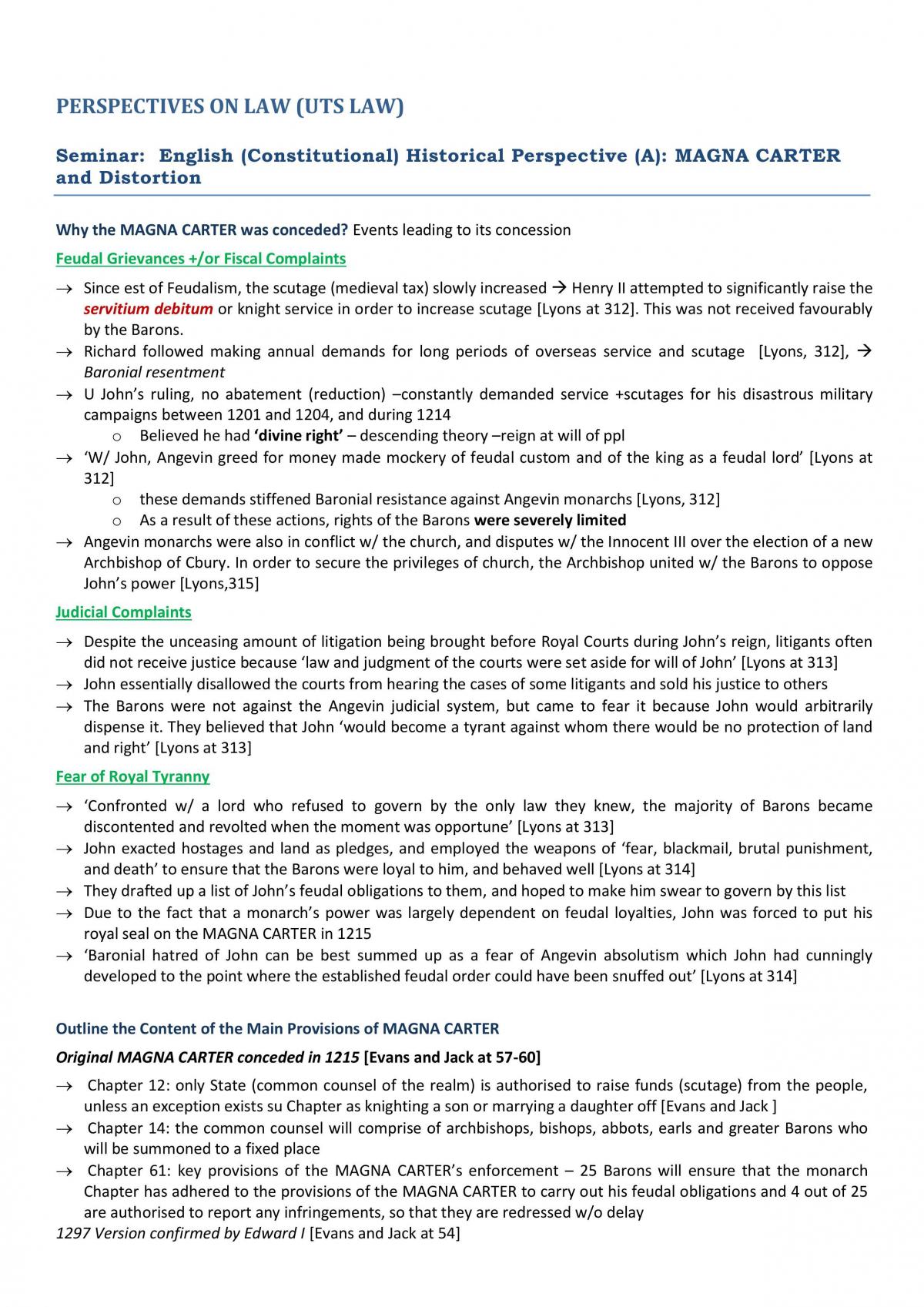 Perspectives on Law Full Subject NOTES - Page 1