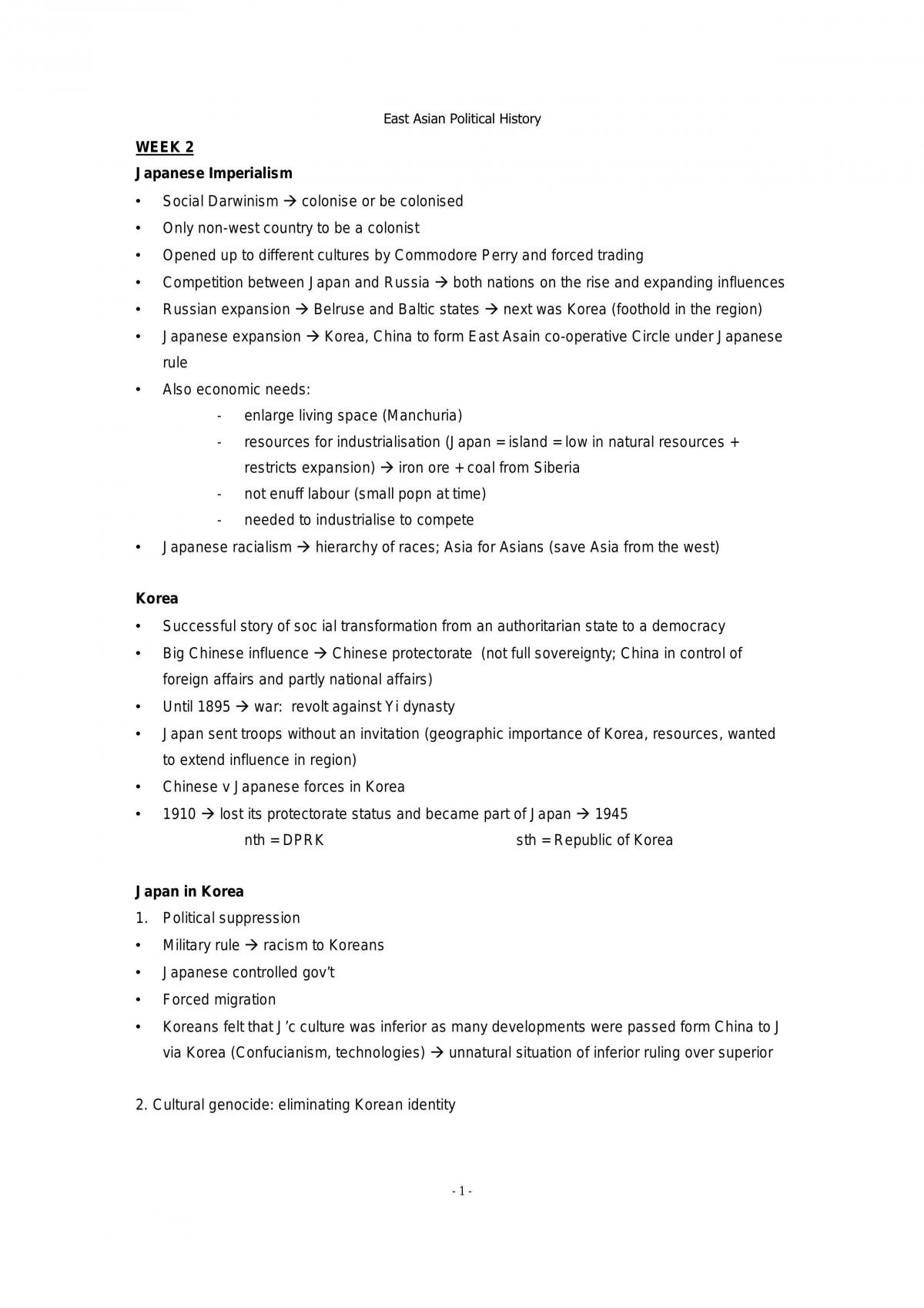 Political History Of Ne Asia - Page 1
