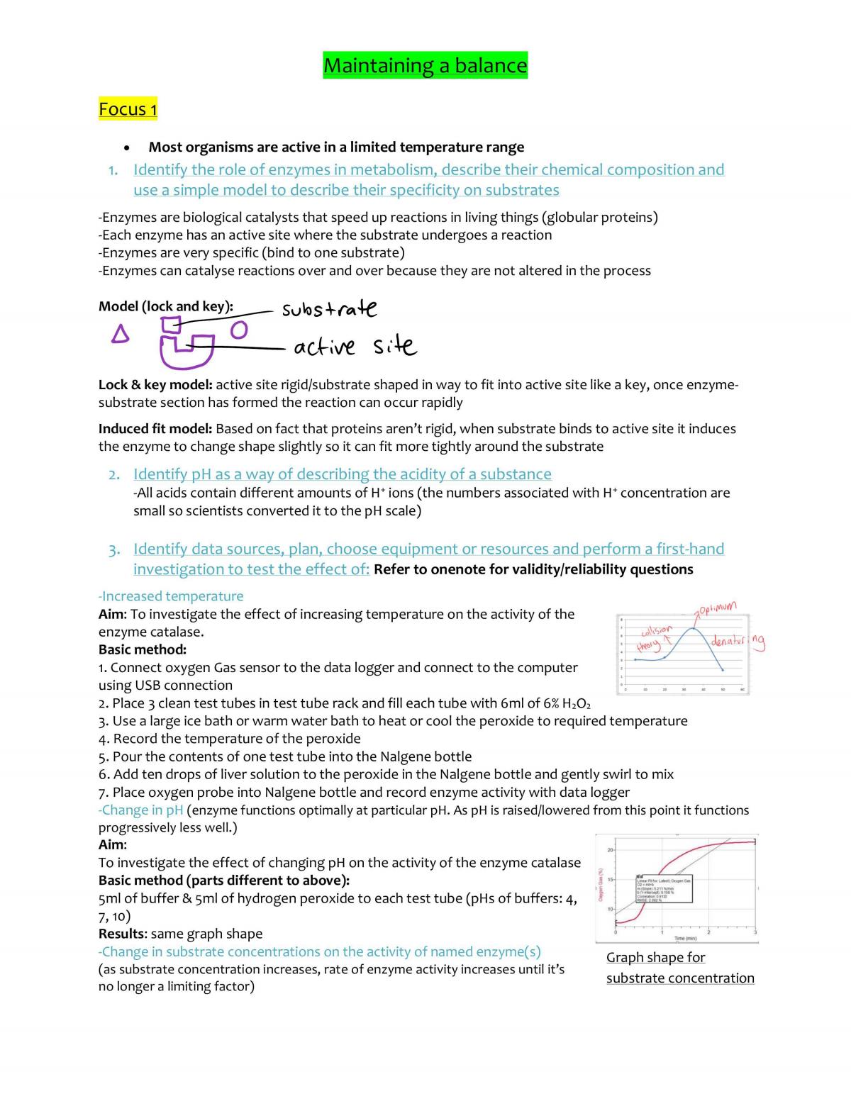 Maintaining a Balance Notes  - Page 1