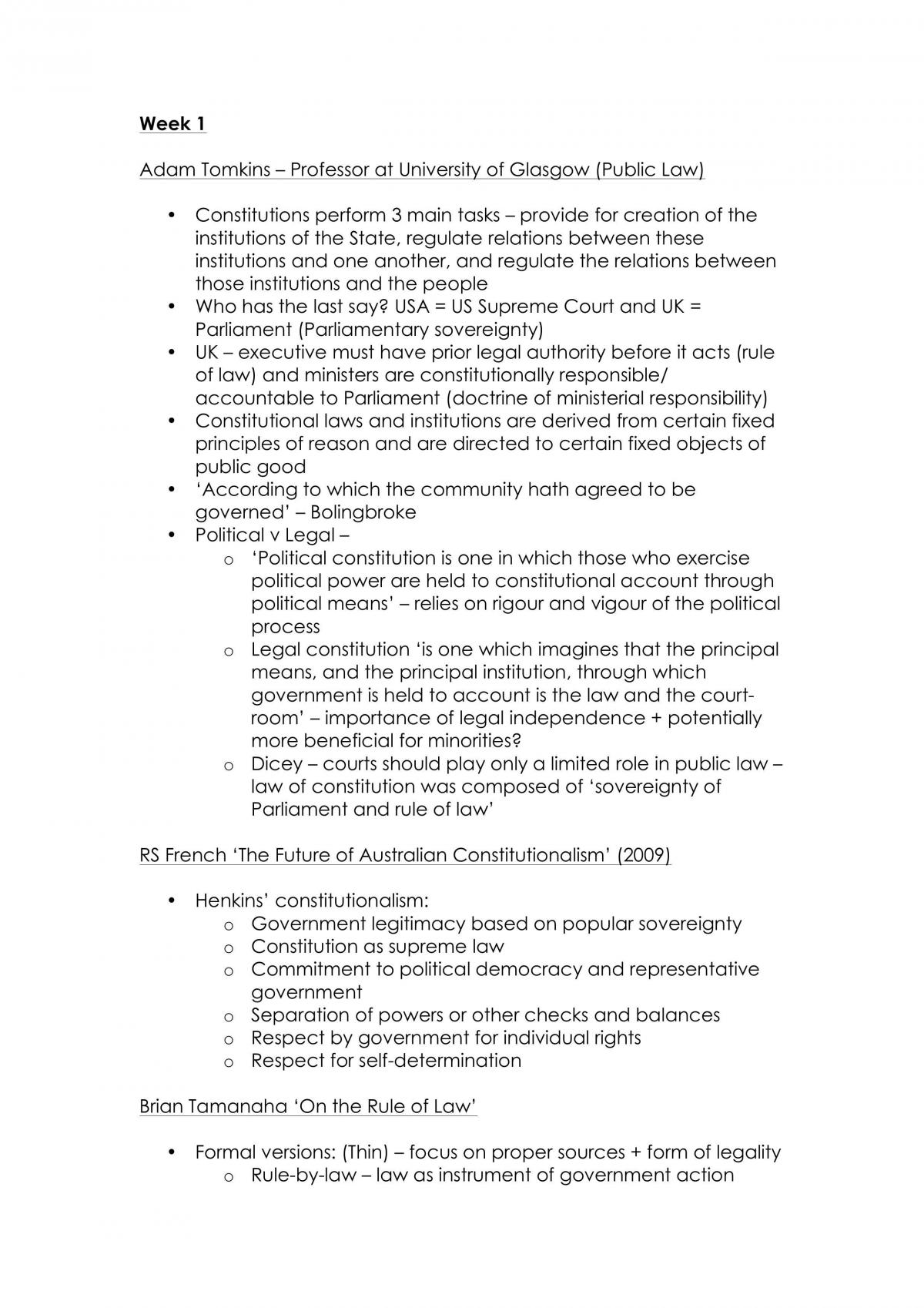 Summary of Readings - Page 1