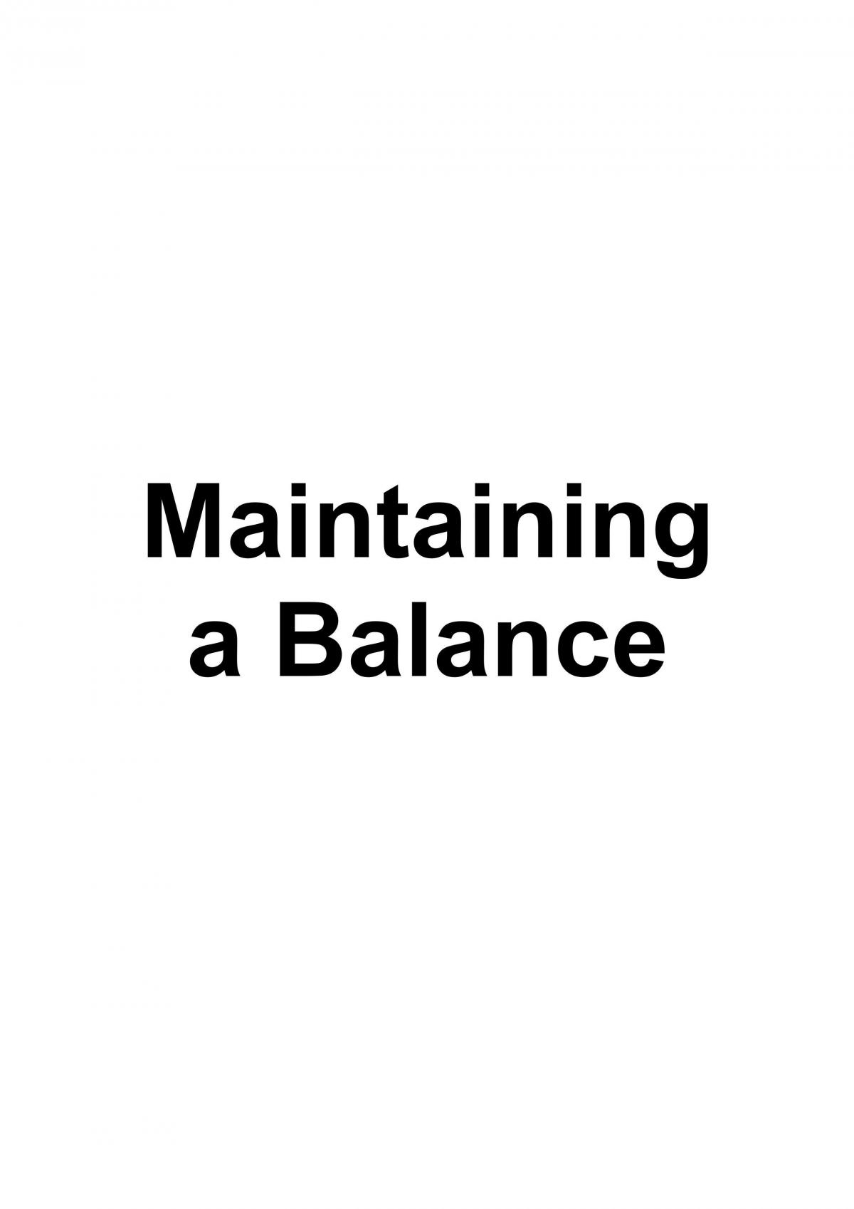 Maintaining a Balance Notes - Page 1