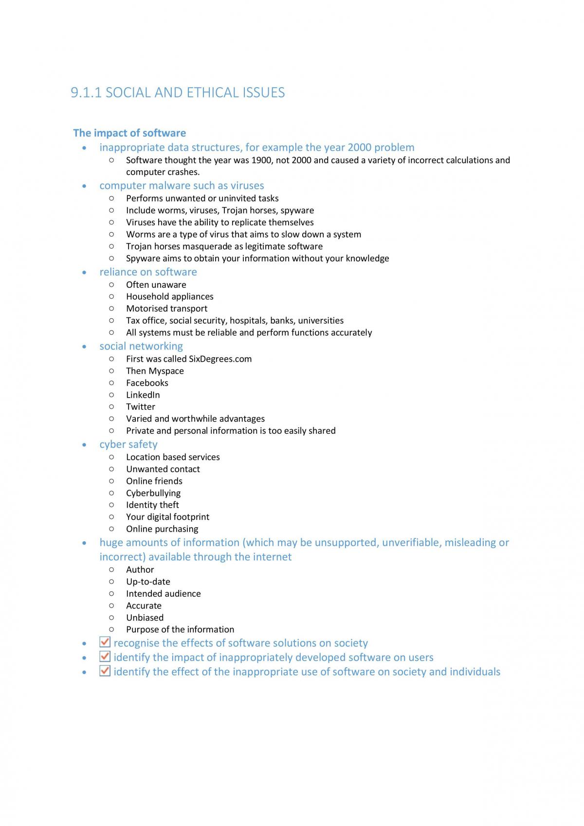 9.1.1 Social and Ethical Issues - Page 1