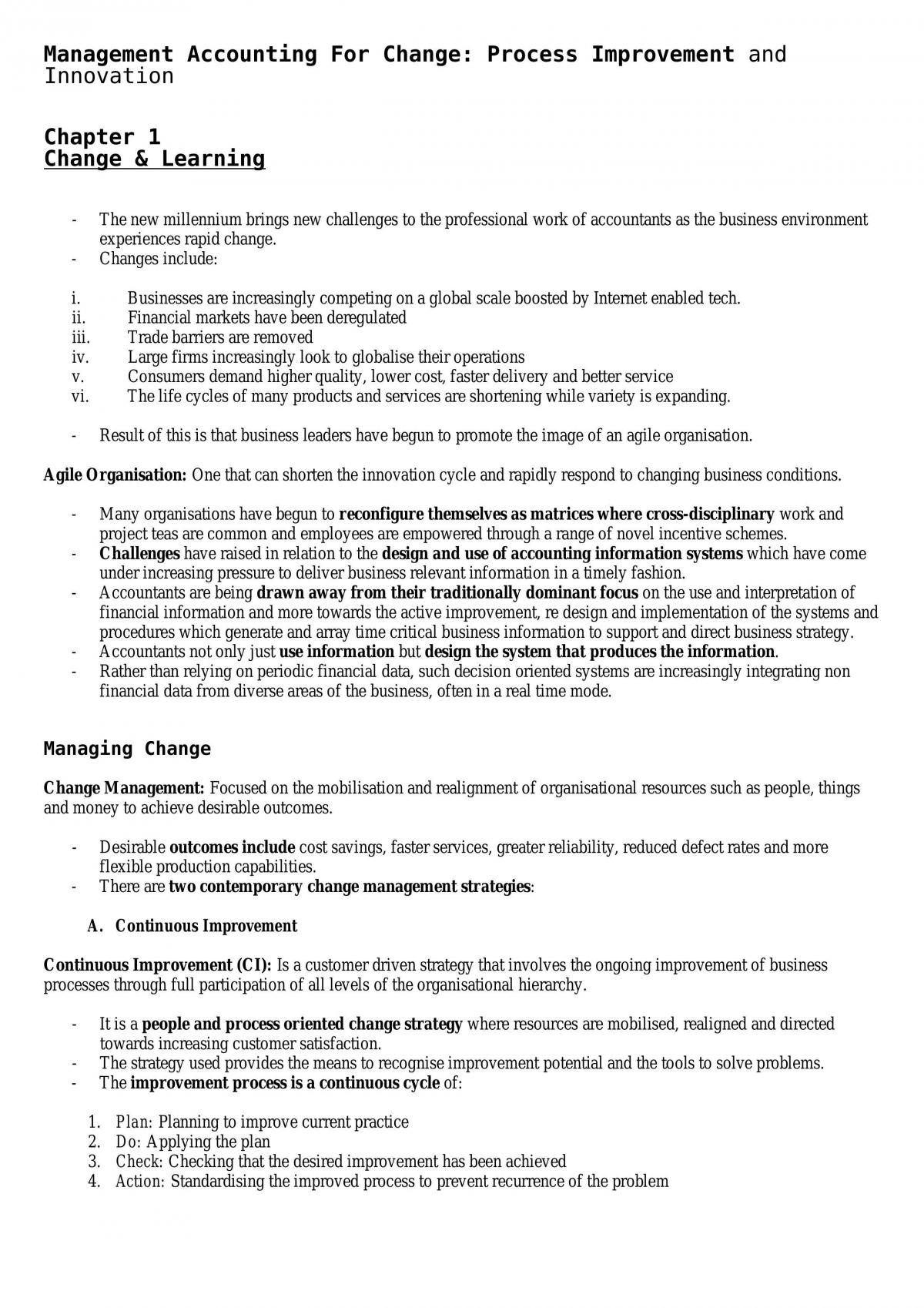 Summary Of Textbook - Page 1