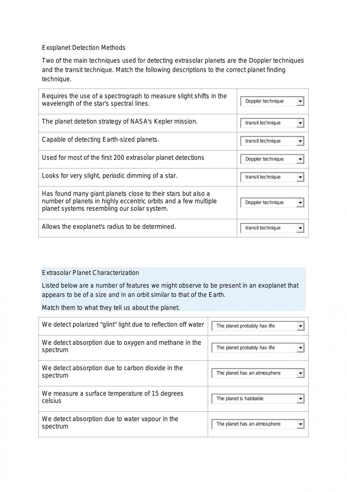 Astronomy Quiz 5 - Page 1