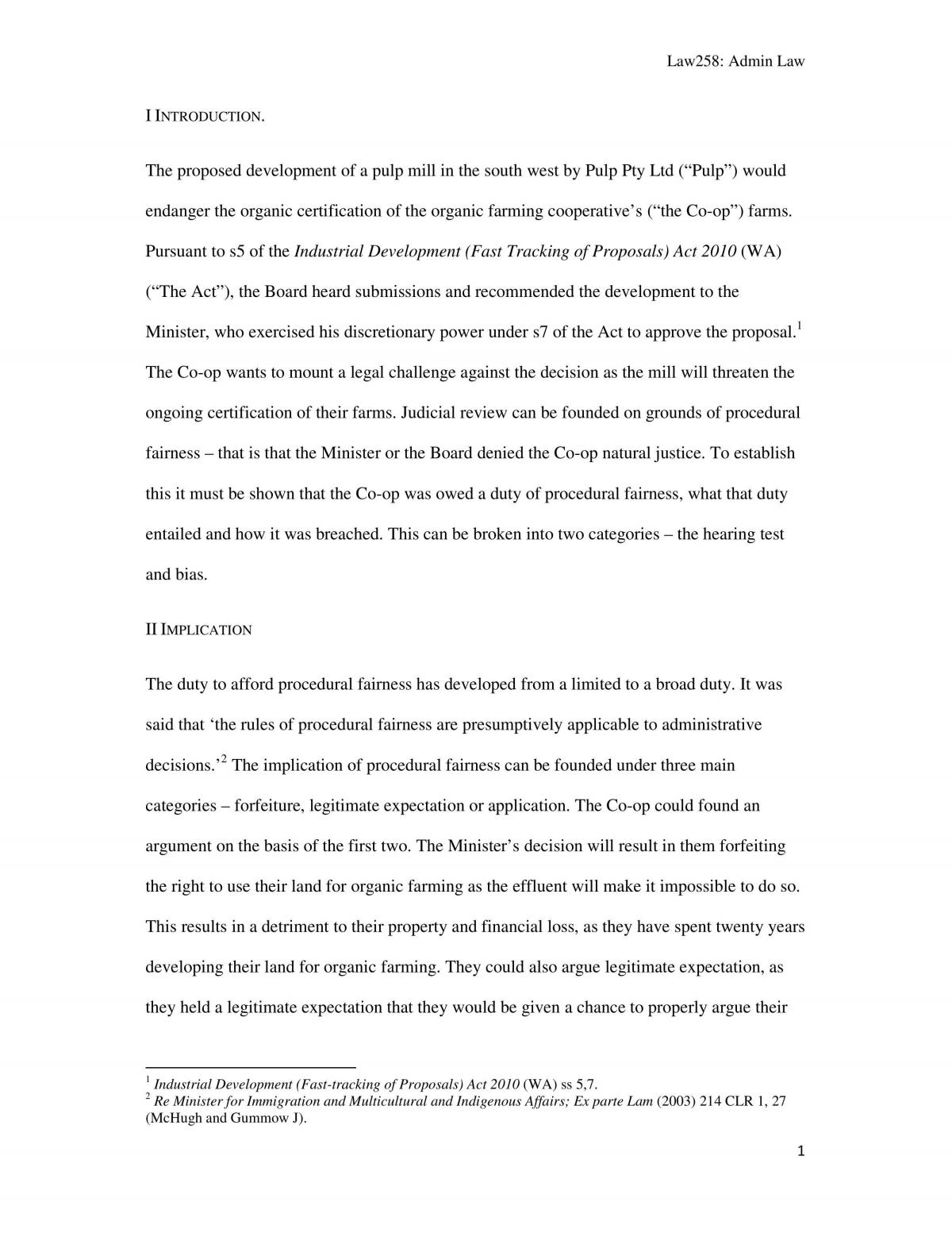 Admin Assignment  - Page 1