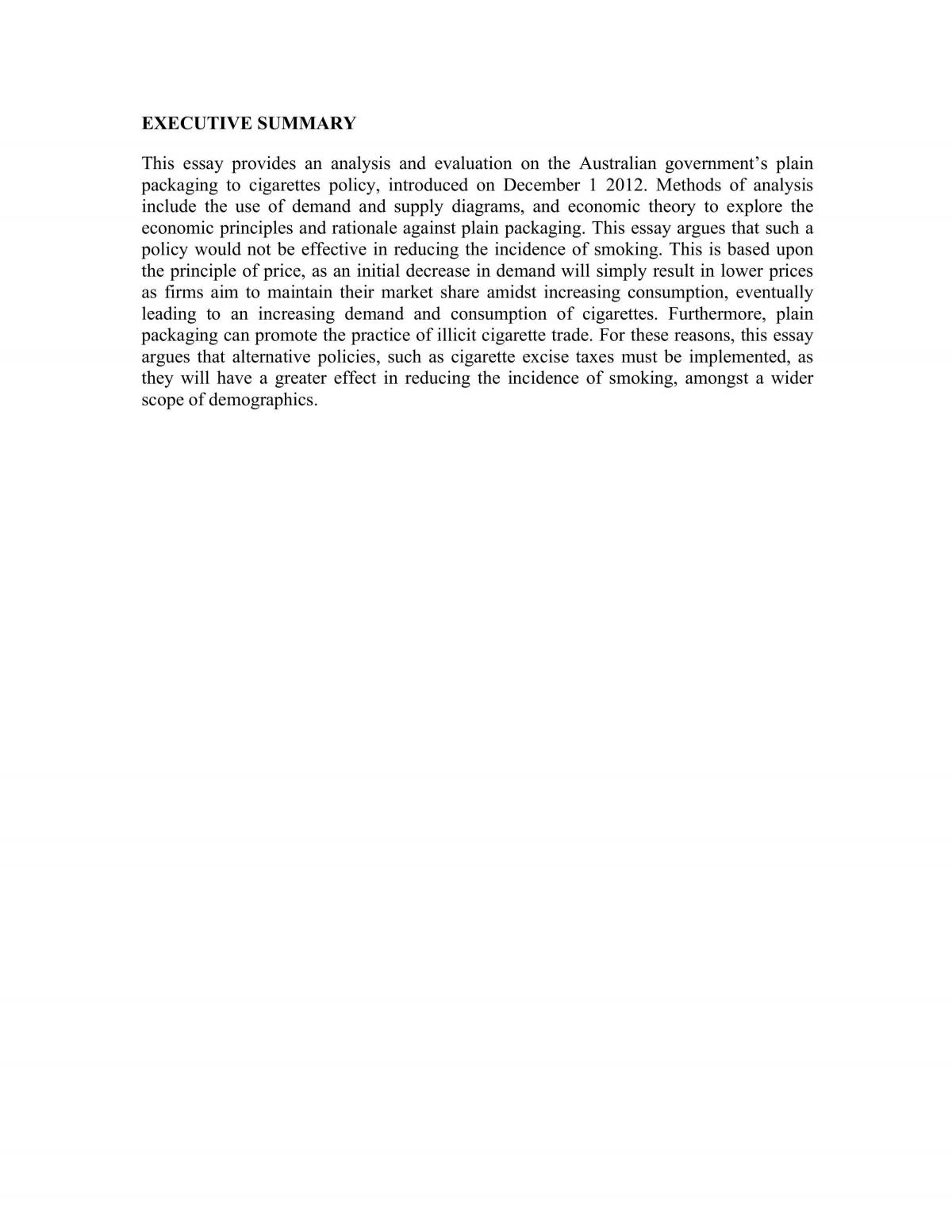 ECON1001 Term Paper - Page 1