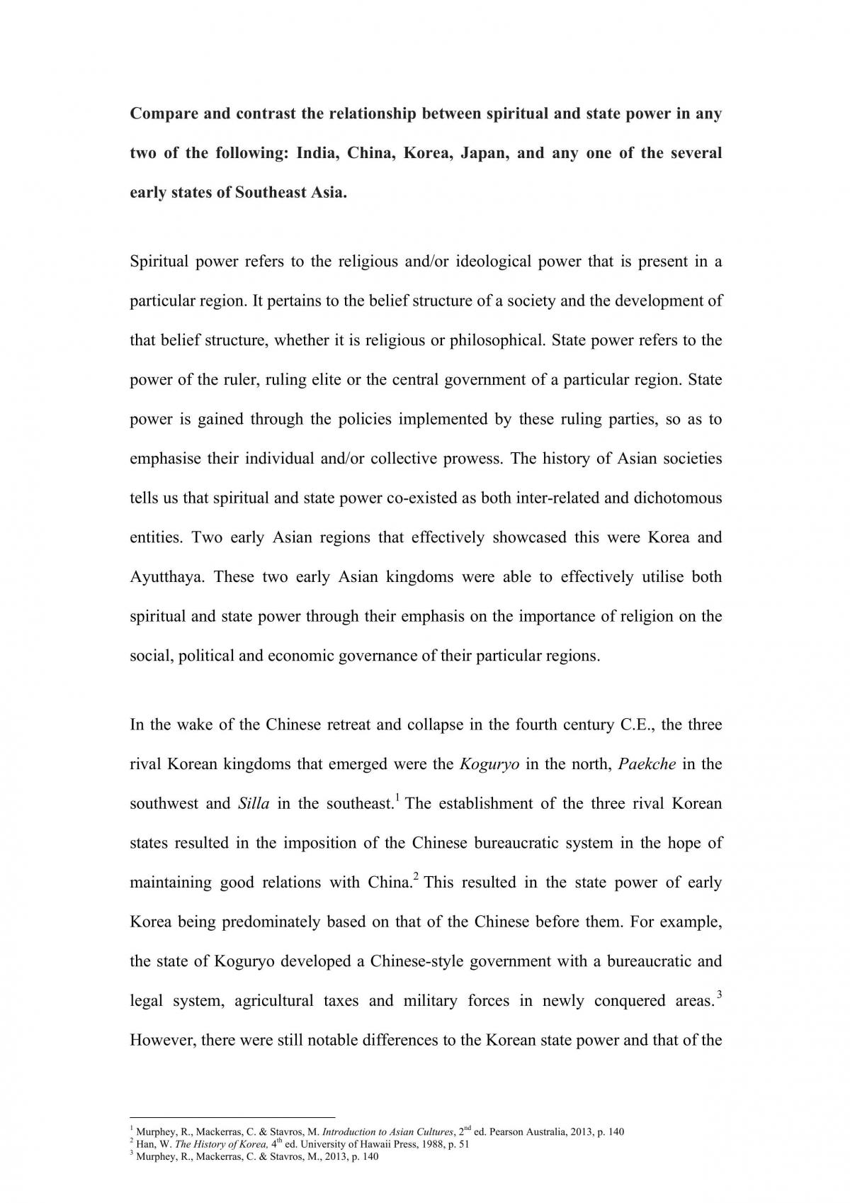 ASNS1601 Major Essay - Page 1