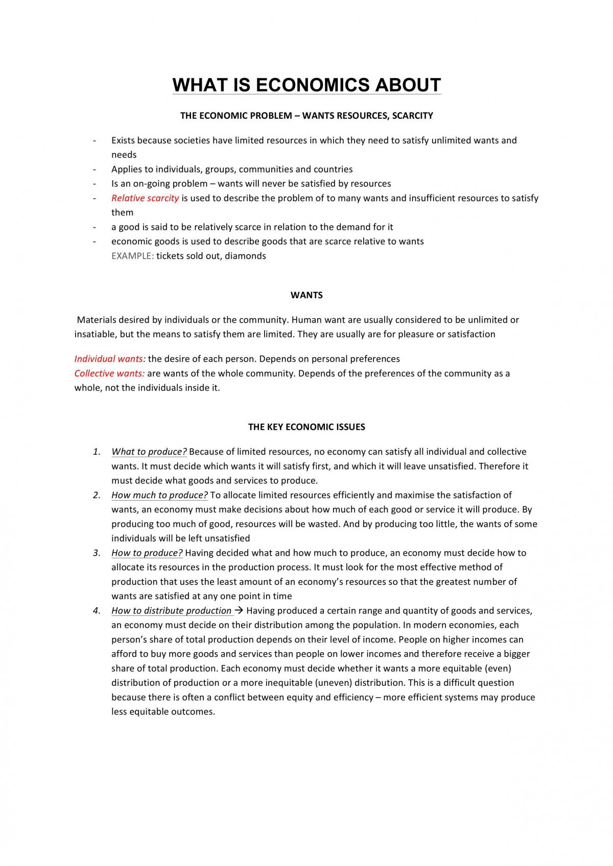 Economics Prelim Notes  - Page 1