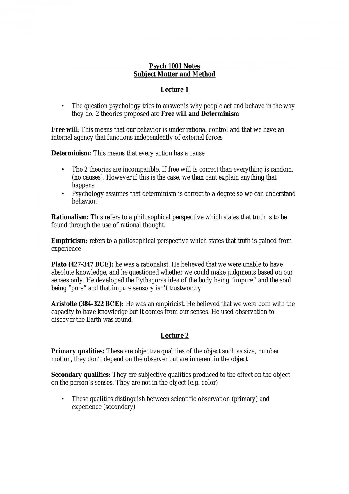 Subject Matter And Method Notes - Page 1