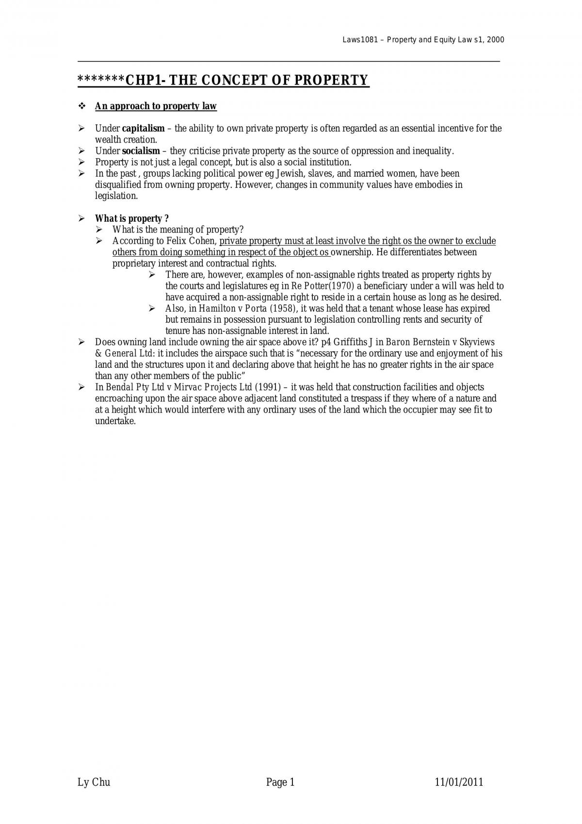 Property 1 Notes - Page 1