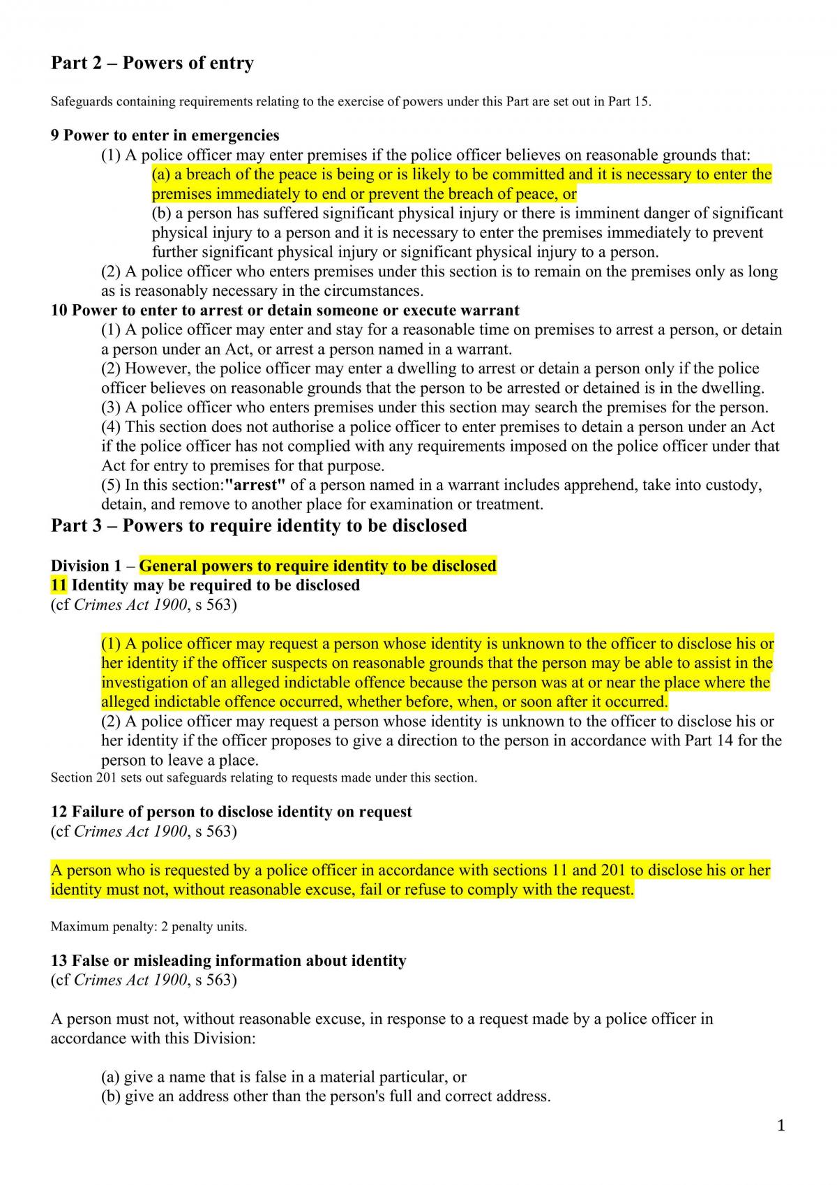 Complete CCP legislation notes - Page 1