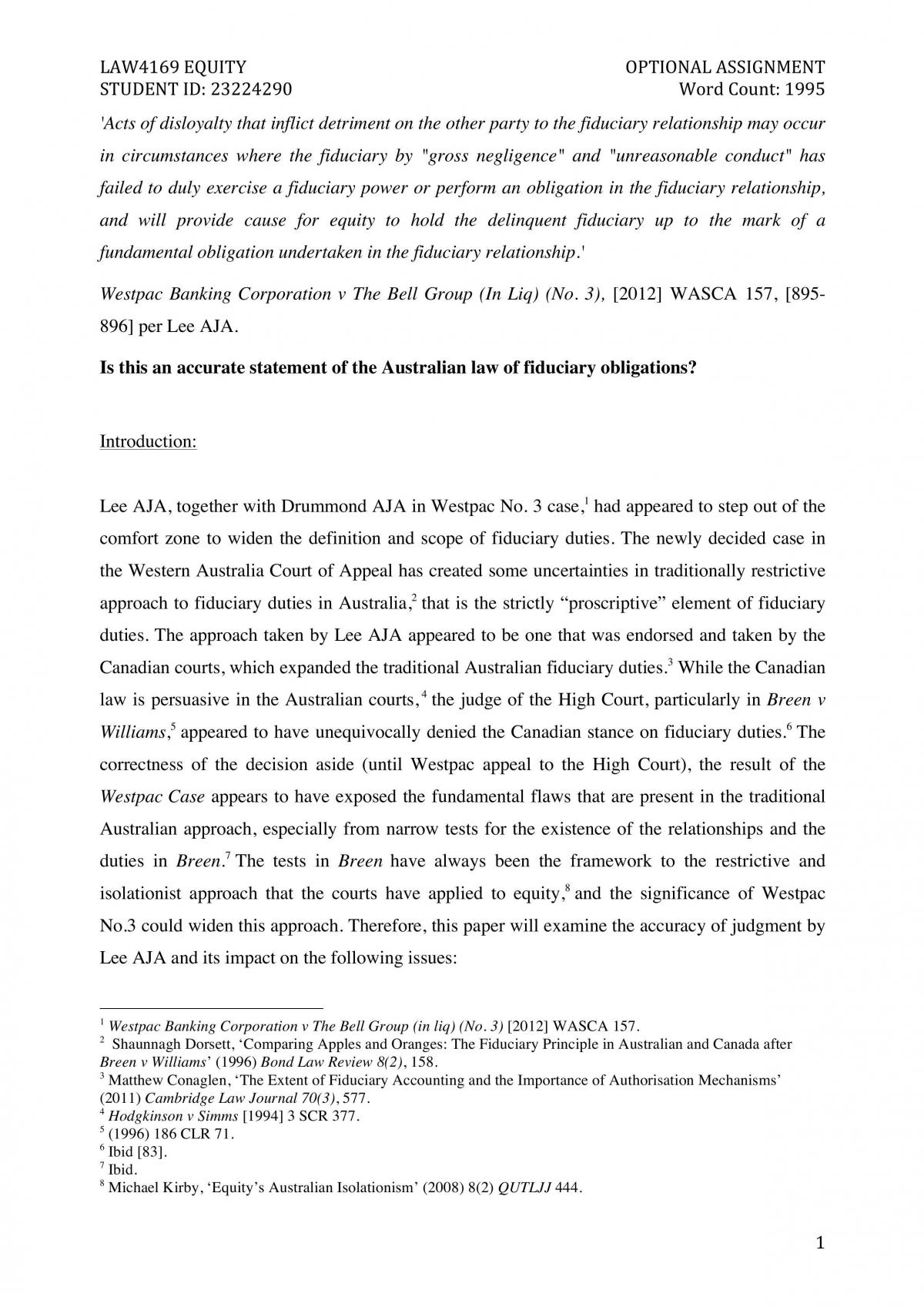 Equity Assignment - Page 1