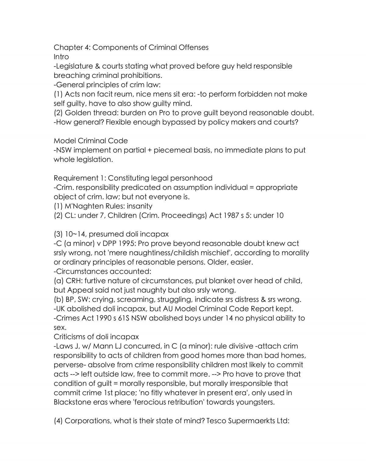 TOTAL COMPLETE NOTES -succinct and analysed case by case! - Page 1